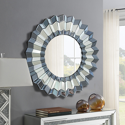 V43-MRR-05-144736-00 Wall Mirror MDF Smokey Silver And Grey Clear Image MRR-05 - Image 1