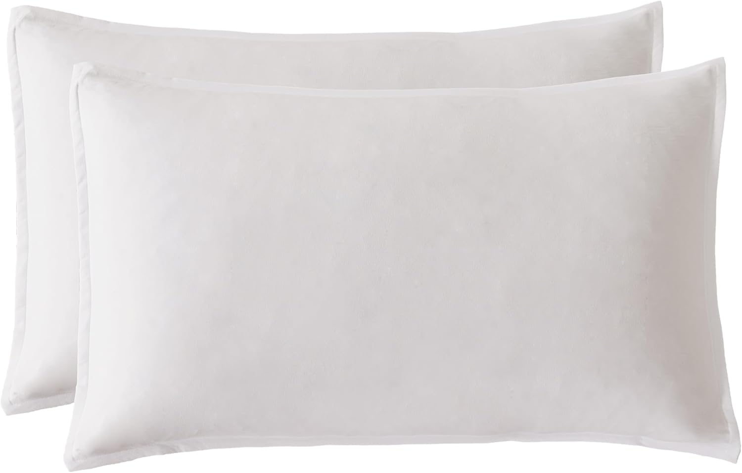 V439-SPBAMPOLYWHITE2-210890-00 Bamboo Microfibre Standard Pillowcase x2 (one pair) - White - Image 1