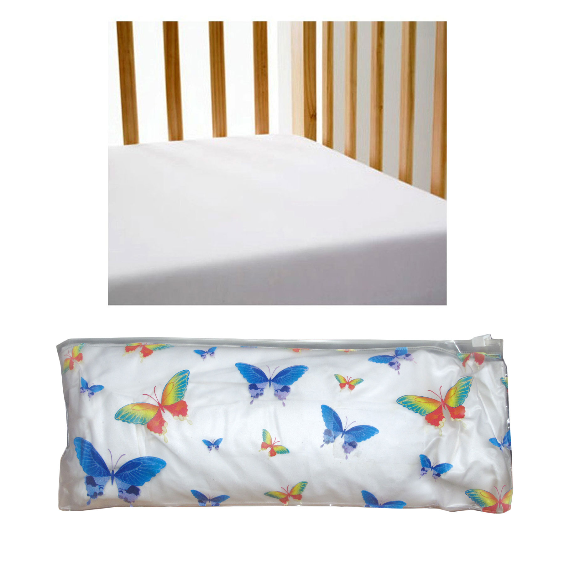V442-ABR-FITTEDS-GYPSYCOTTONLARGE-WHITE-CT-167568-00 Gypsy Kids 100% Cotton Large Cot Fitted Sheet White 75 x 131 + 11 cm - Image 1