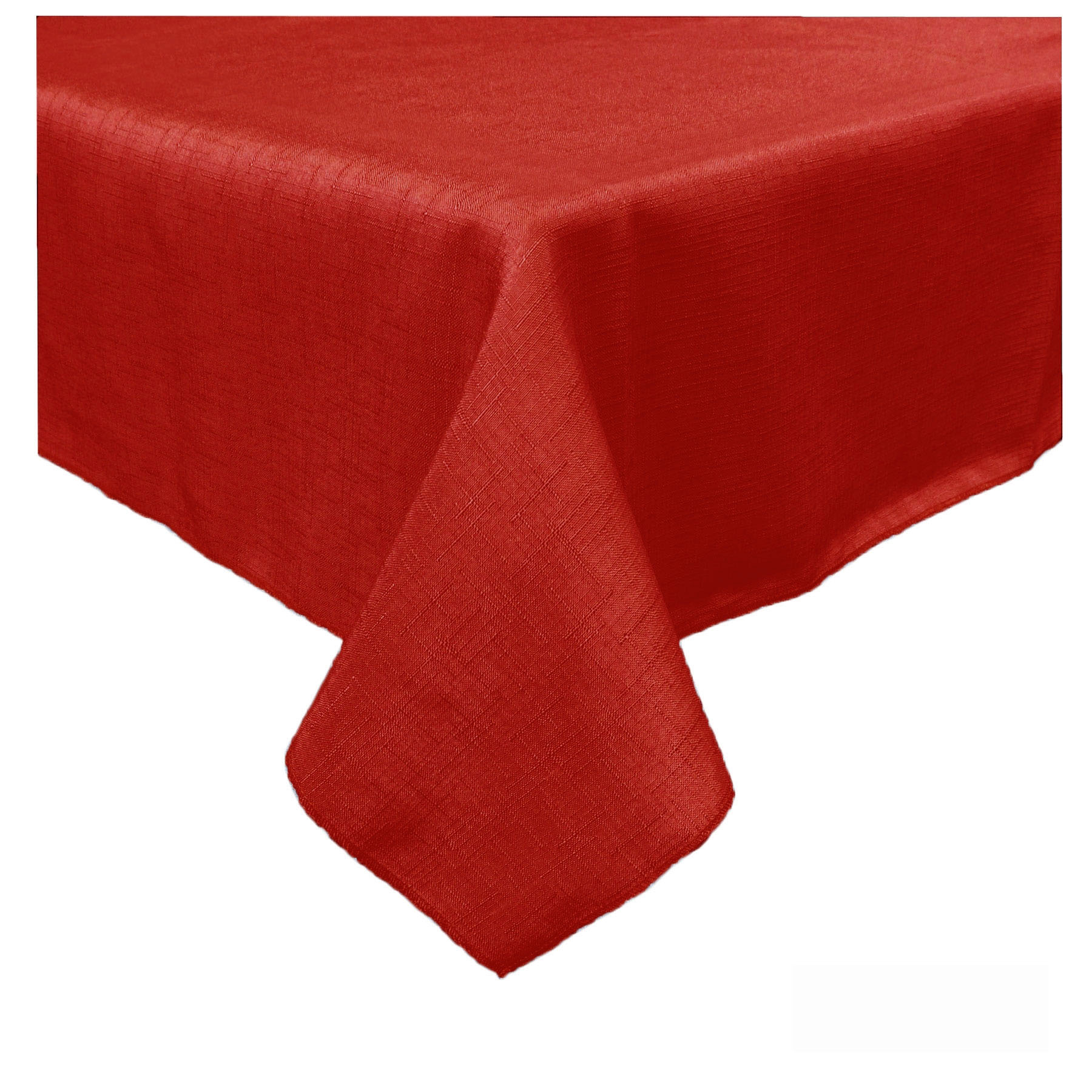 V442-ABR-TABLEC-EMPORIOSLUB180CM-RED-RD-96491-00 Emporio Slub Table Cloth Red 180 cm Round - Image 1