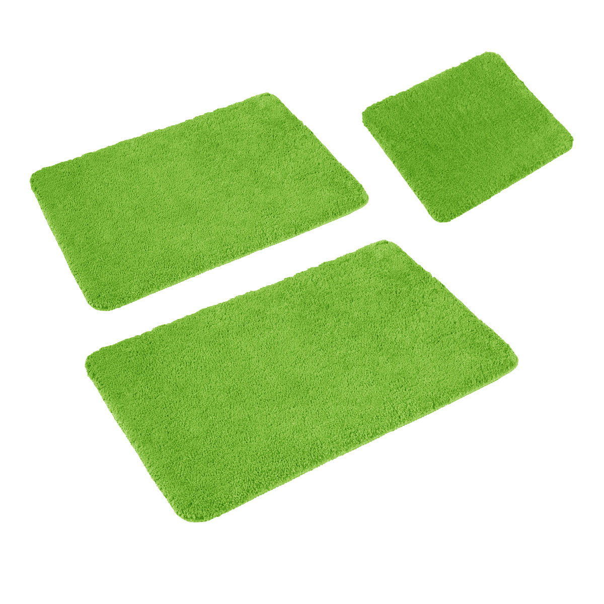 V442-ATX-BATHM-3PCESLEIM-GREEN-SH-141679-00 Sleim Set of 3 Bath Mat Set Green - Image 1
