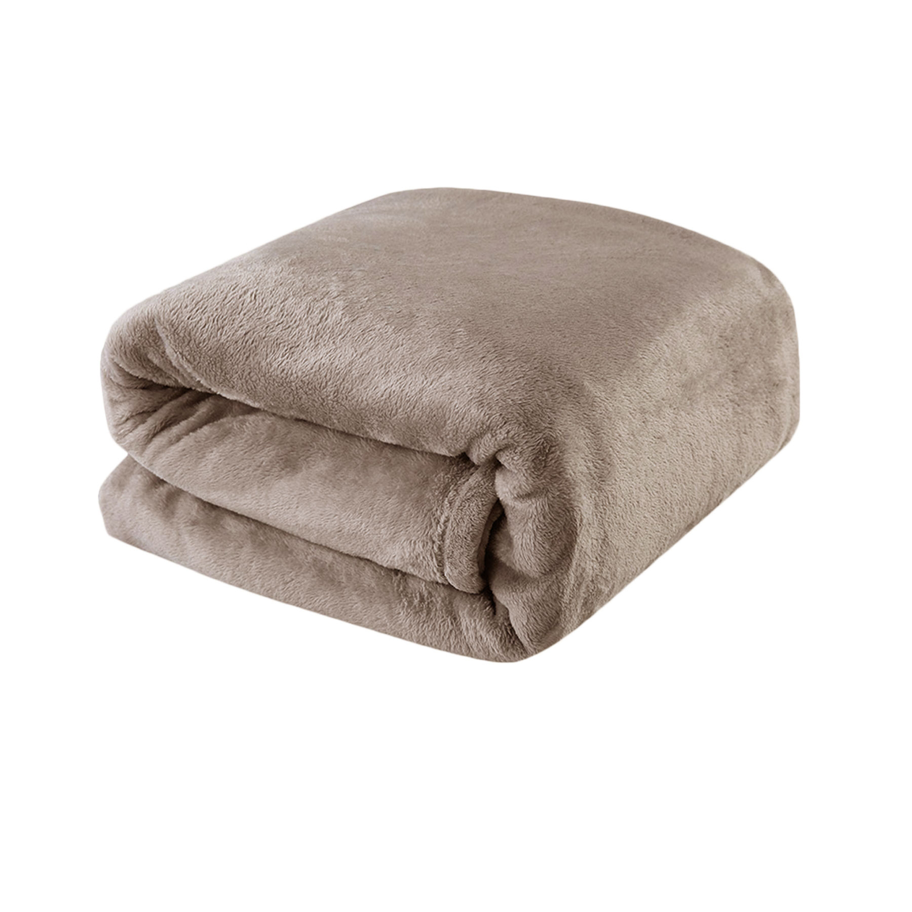 V442-ATX-BLANKET-CORALFLEECE-BROWN-KI-204822-00 Light Weight Coral Fleece Blanket Brown Queen/ King - Image 1