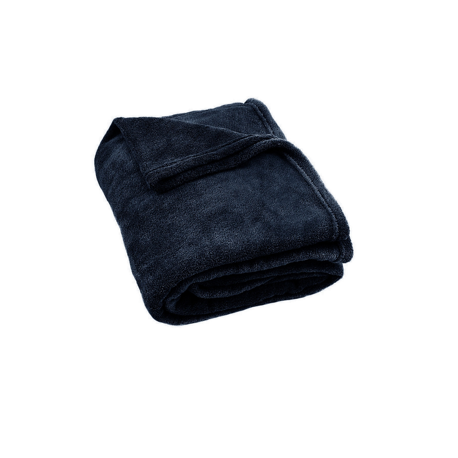V442-ATX-THROW-SOFTCORAL-NAVY-RE-79363-00 Super Soft Coral Fleece Large Throw Rug Navy - Image 1