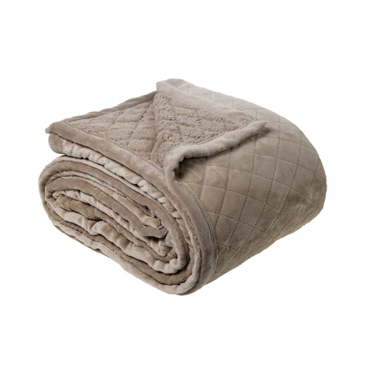 V442-BCA-BLANKET-MANSFIELD-TAUPE-SK-202746-00 Bianca Mansfield Blanket Taupe (Also Known as Silver Grey) Super King - Image 1