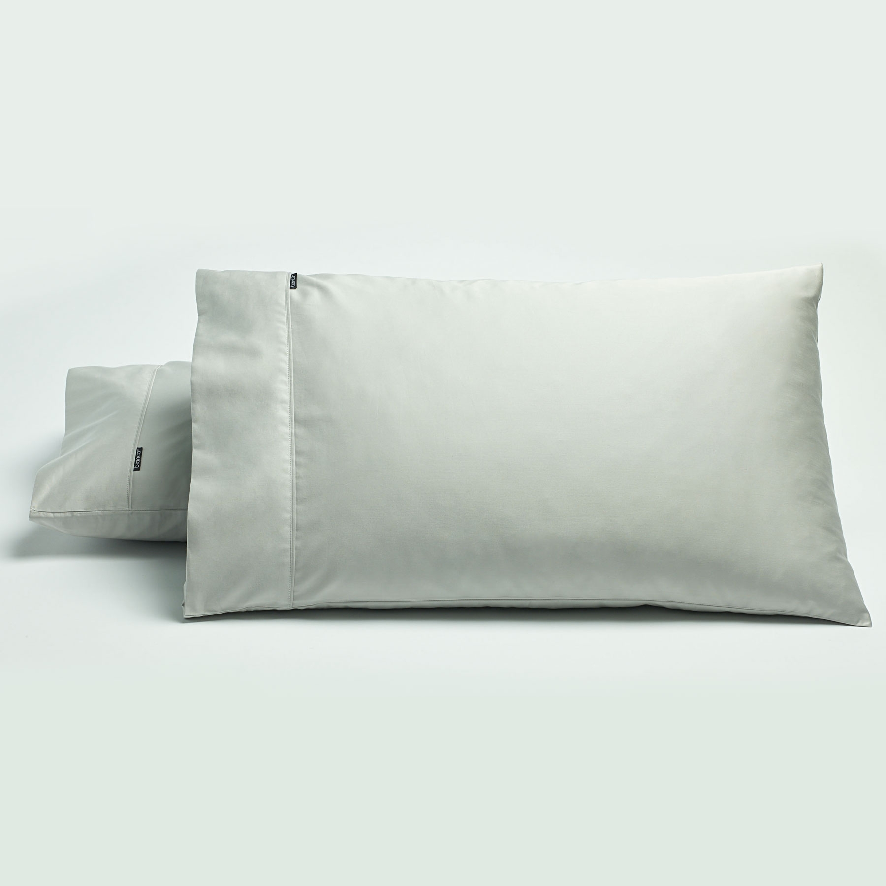 V442-BCA-PILLOWC-500TCCOTTON-SILVER-ST-213121-00 Bianca Pair of 500TC Cotton Sateen Standard Pillowcases Silver - Image 1