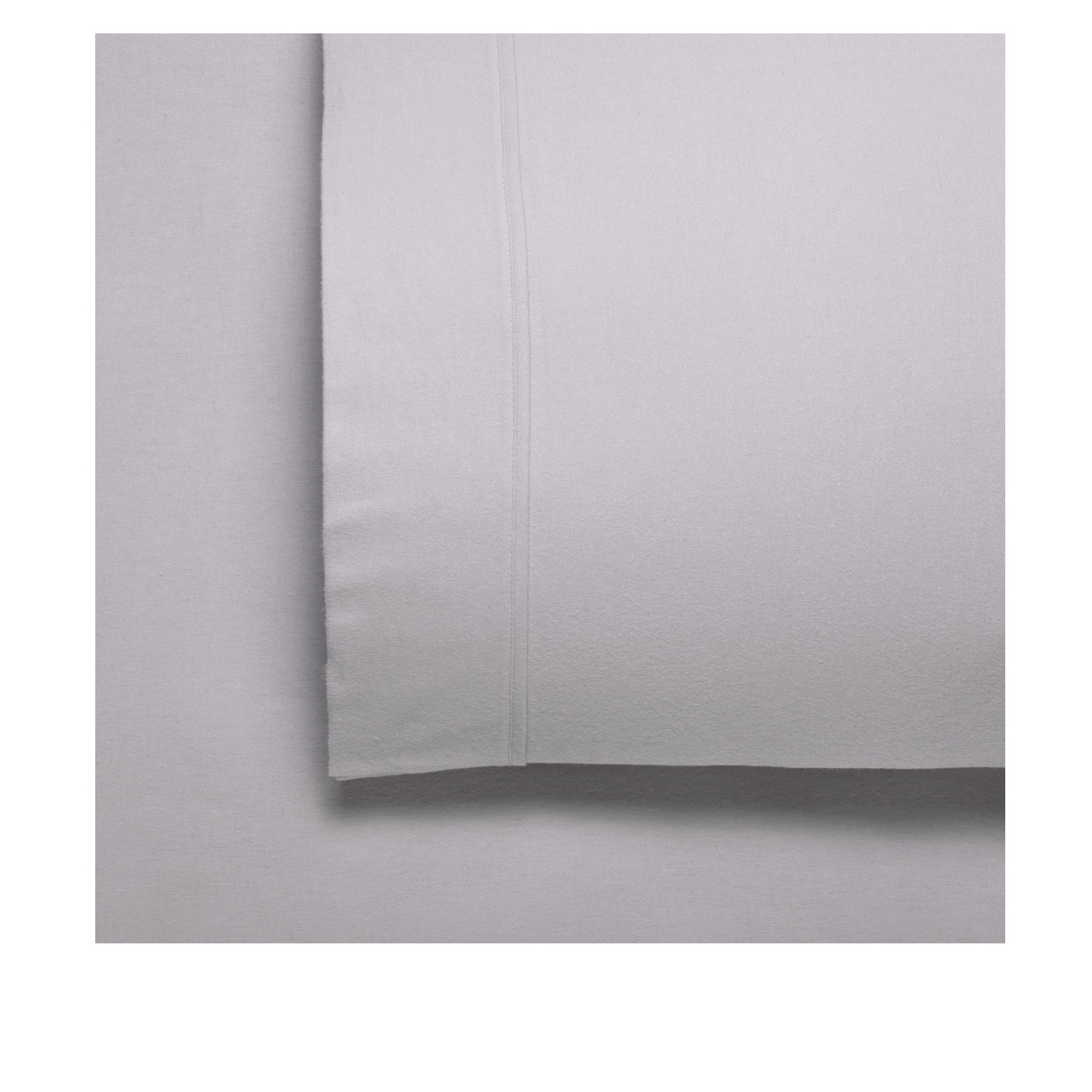 V442-BCA-SHEETS-FLETCHER-STONE-SB-202717-00 Bianca Fletcher Flannelette Cotton Sheet Set Stone Single - Image 1