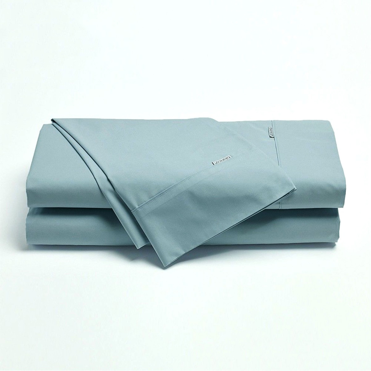 V442-BCA-SHEETS-HESTON-STEELBLUE-LS-202502260953-00 Bianca Heston Cotton Percale Sheet Set Steel Blue Long Single - Image 1