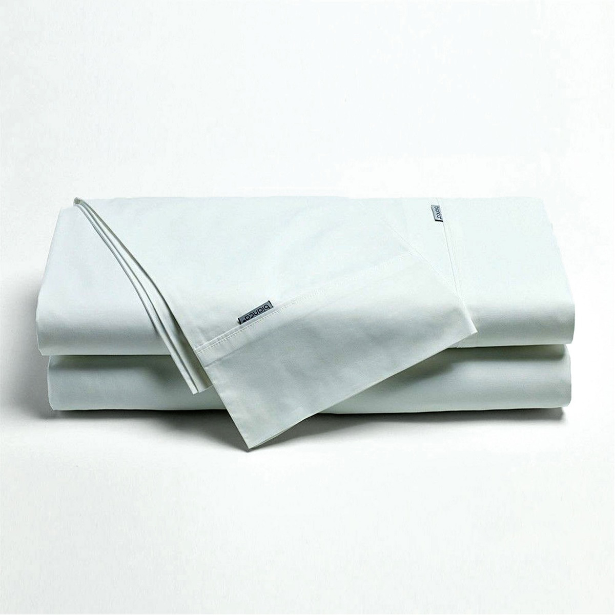 V442-BCA-SHEETS-HESTON-WHITE-SK-202502260946-00 Bianca Heston Cotton Percale Sheet Set White Super King - Image 1