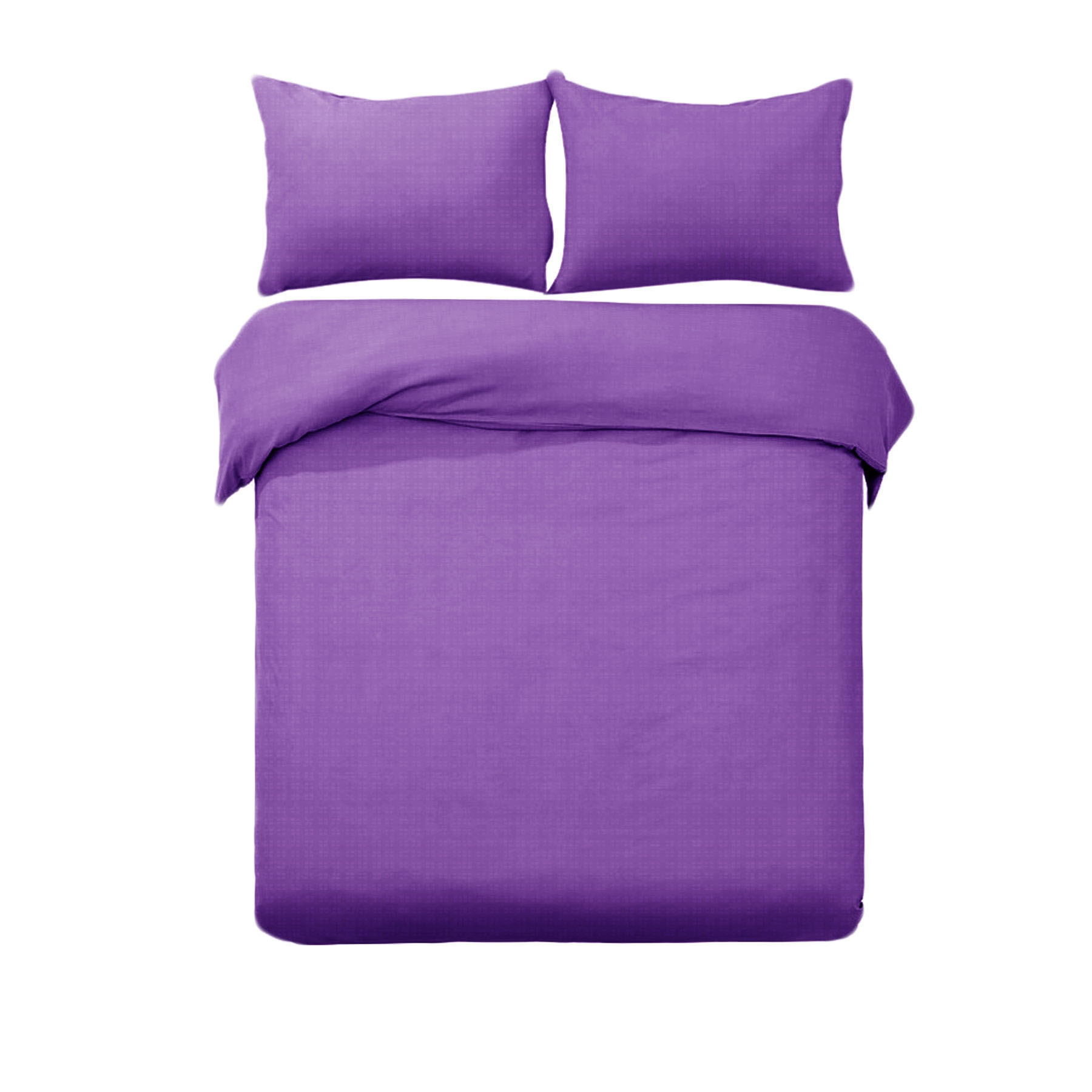 V442-GHT-QUILTCS-DENVEREMBOSSED-PURPLE-KI-104347-00 Designer Selection Denver Embossed Quilt Cover Set Purple King - Image 1
