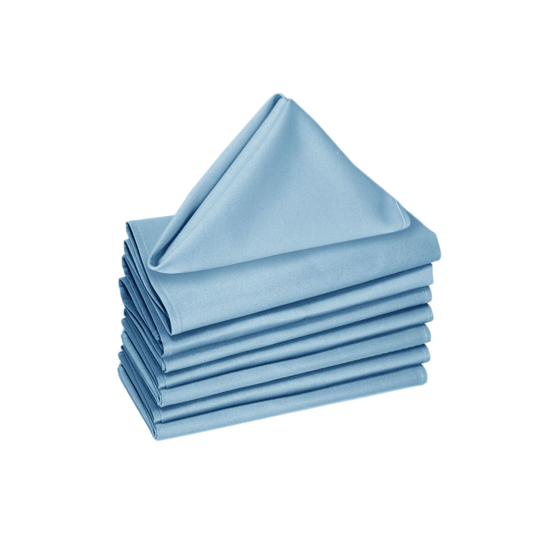 V442-GNA-MISC-SETOF8NAPKINS-SKYBLUE-SQ-117511-00 Hoydu Set of 8 Cotton OR Poly Cotton Napkins Sky Blue - Image 1