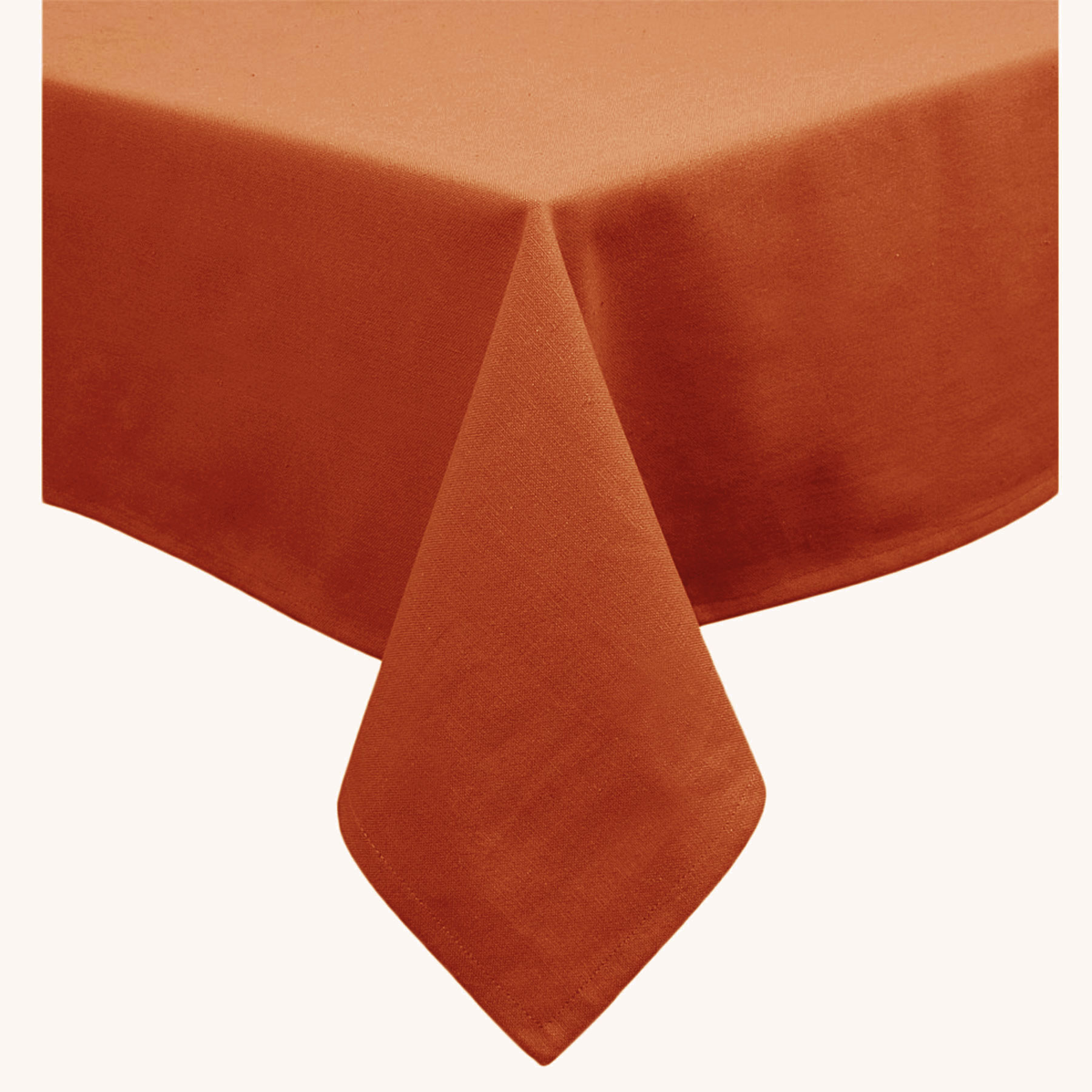 V442-GNA-TABLEC-COTTON-180RD-MANDARIN-117575-00 Hoydu Cotton Blend Table Cloth Mandarin 180cm Round - Image 1