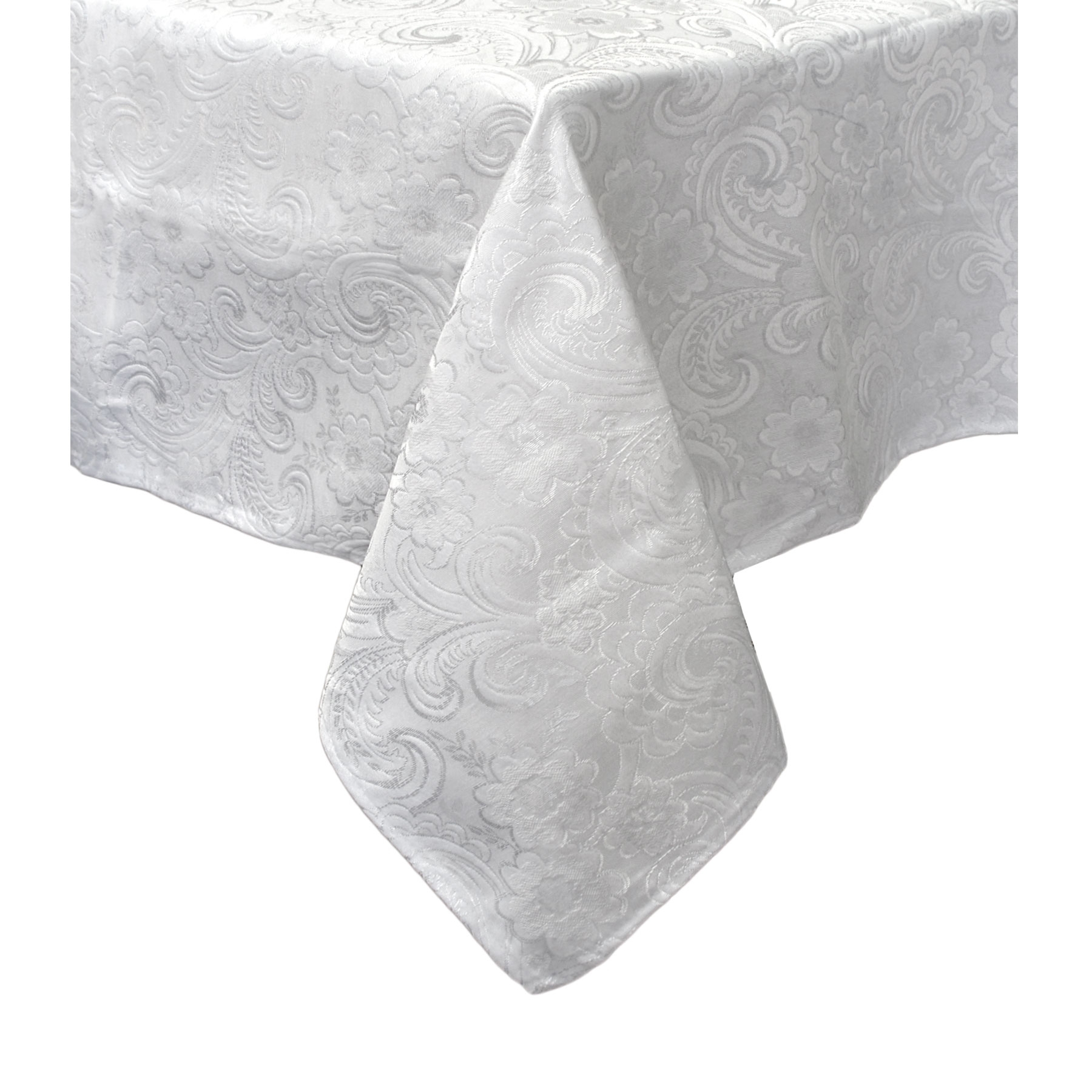 V442-GNA-TABLEC-SALONIKABLOSSOM220RE-WHITE-RE-141643-00 Salonika Blossom Tablecloth White 160 x 220 cm - Image 1