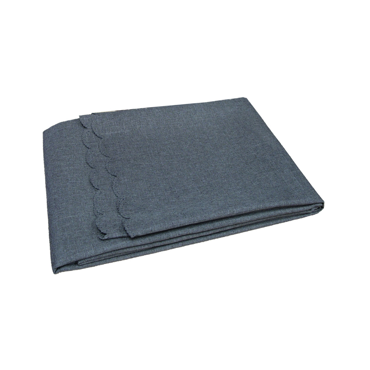 V442-GNA-TABLEC-WAYLON180-CHARCOAL-RE-144615-00 Waylon Damask Permanent Press Polyester Tablecloth 135 x 180cm Charcoal - Image 1