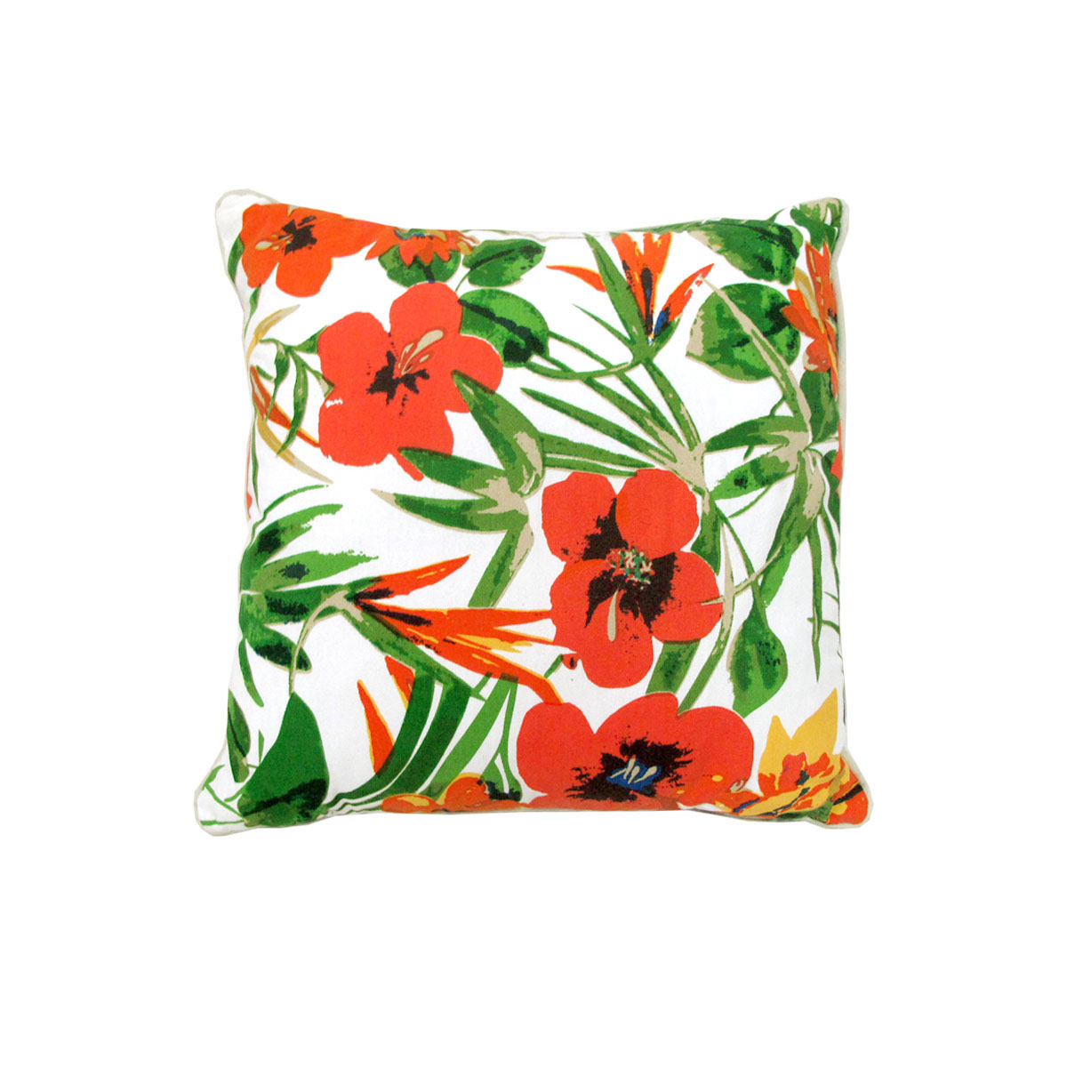 V442-IDC-CUSHION-KALANIFLORAL-GREEN-SQ-78408-00 J.Elliot Home Kalani Floral Filled Cushion 43 x 43 cm Green - Image 1