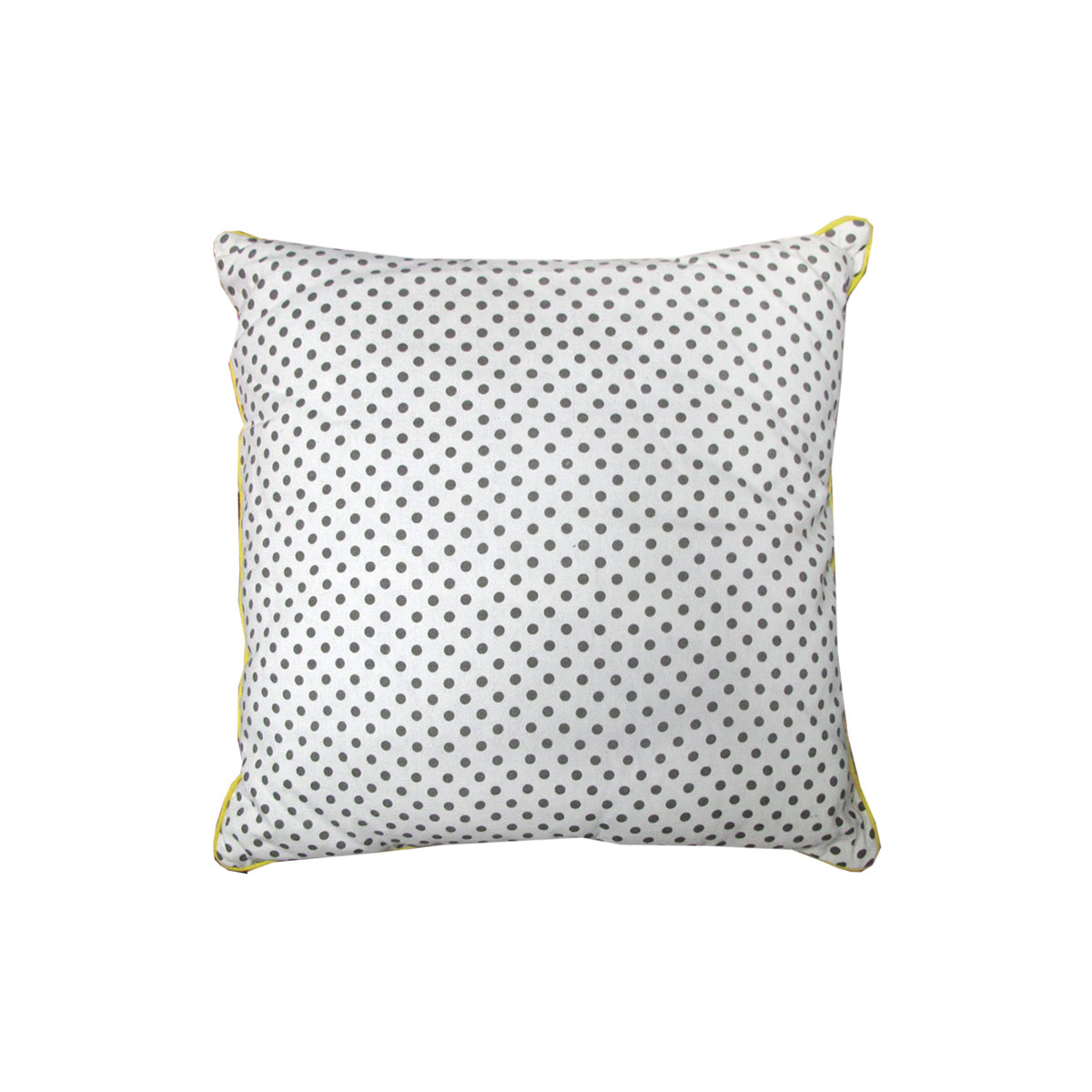 V442-IDC-CUSHION-LANAPOLKA-YELLOW-SQ-78466-00 J.Elliot Home Lana Polka Yellow Filled Cushion - Image 1