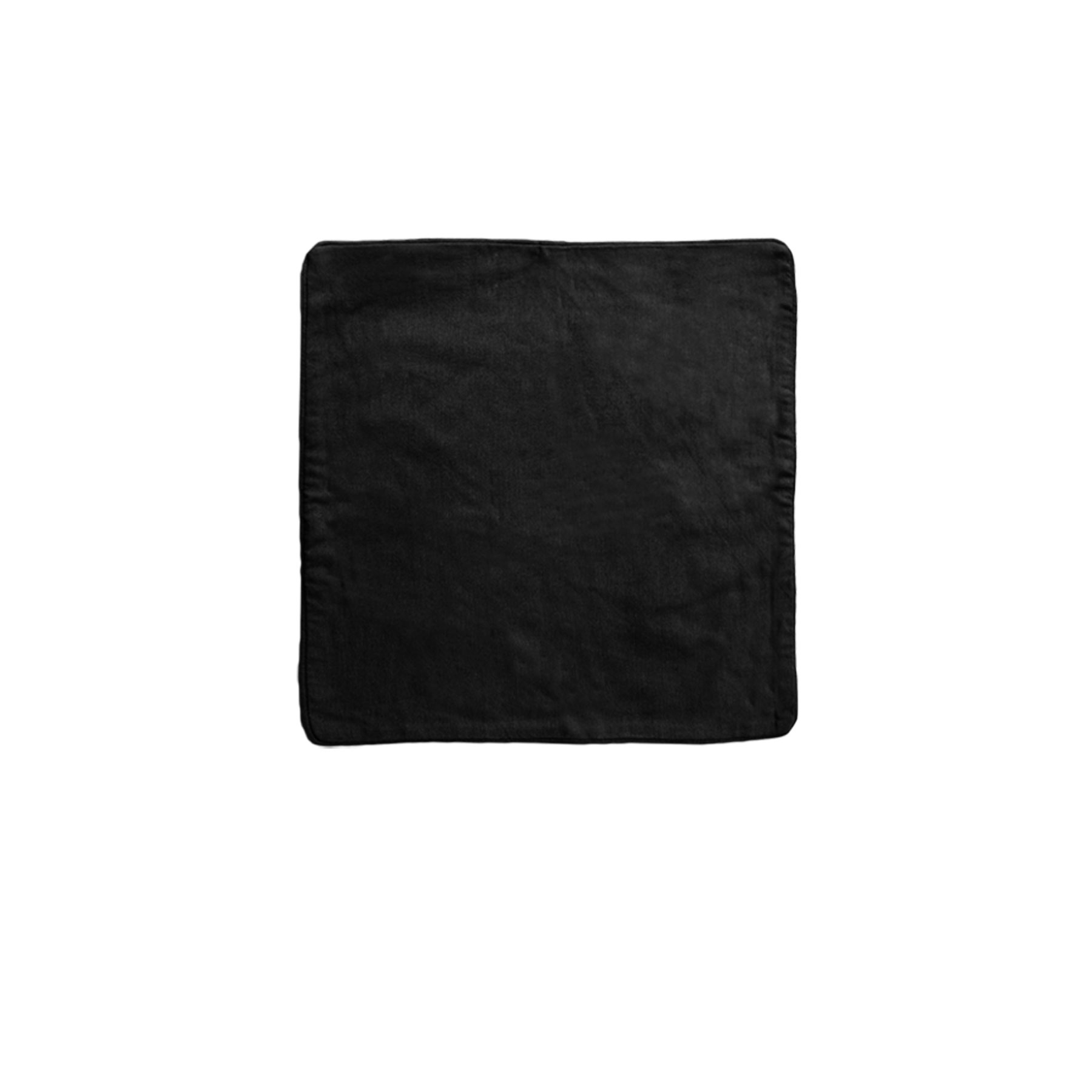 V442-IDC-CUSHIONC-LOLLIPOP40CM-BLACK-SQ-78221-00 Lollipop Cotton Piped Square Cushion Cover 40 x 40 cm Black - Image 1