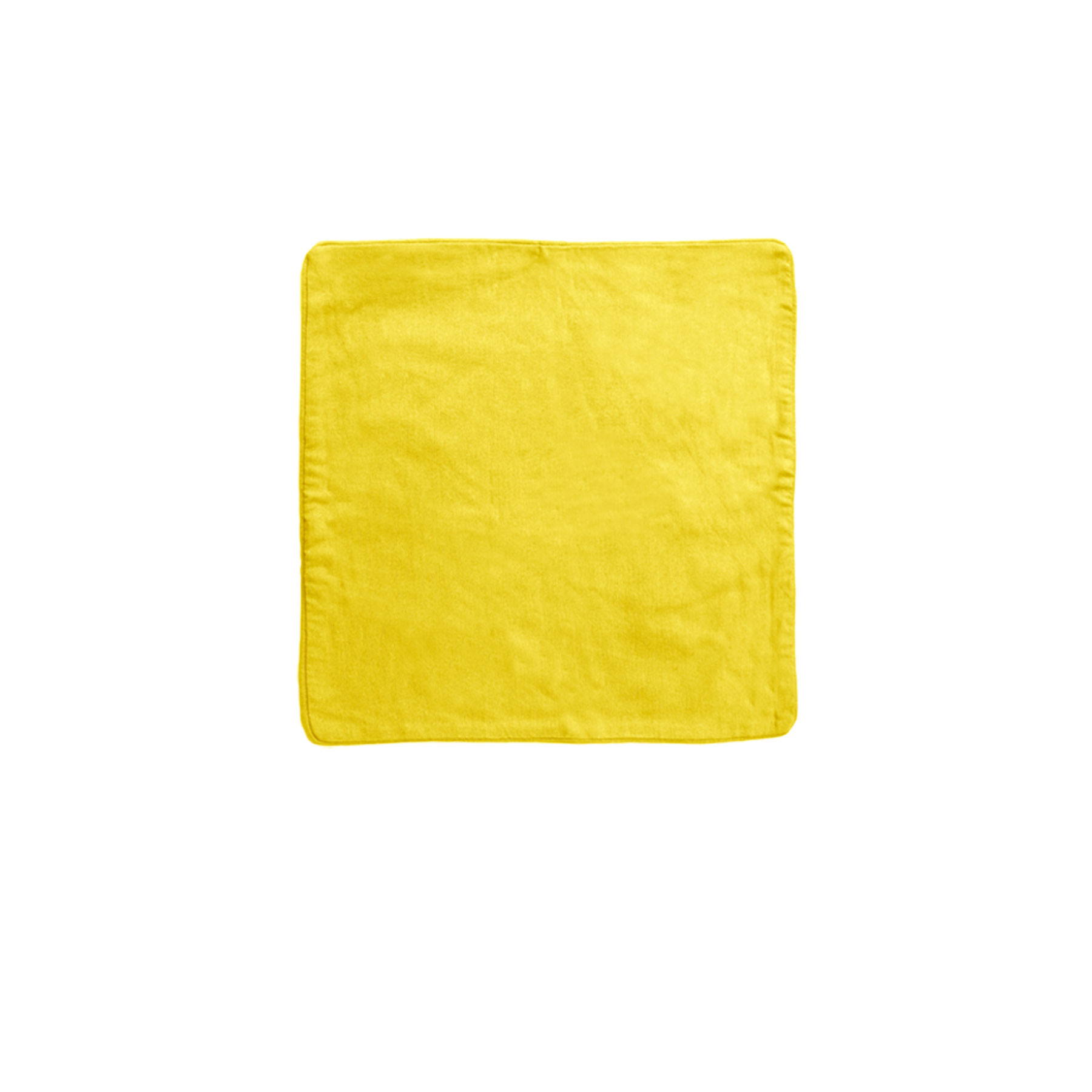 V442-IDC-CUSHIONC-LOLLIPOP40CM-YELLOW-SQ-78216-00 Lollipop Cotton Piped Square Cushion Cover 40 x 40 cm Yellow - Image 1