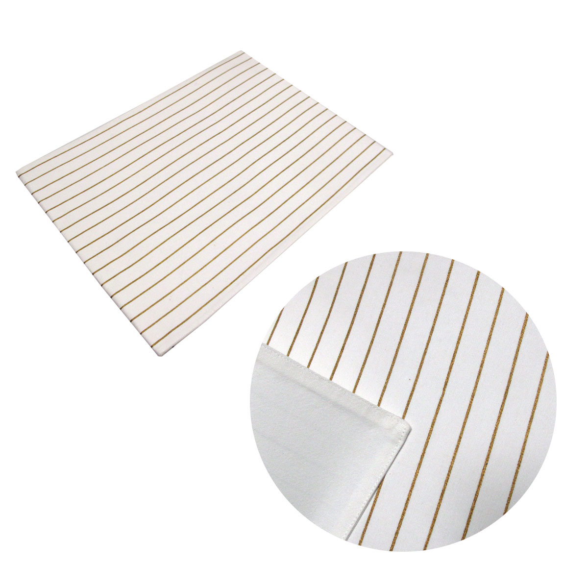 V442-IDC-TABLER-STRIPE-GOLD-RE-78327-00 Gold Stripes Cotton Metallic Print Table Runner 33 x 180 cm - Image 1