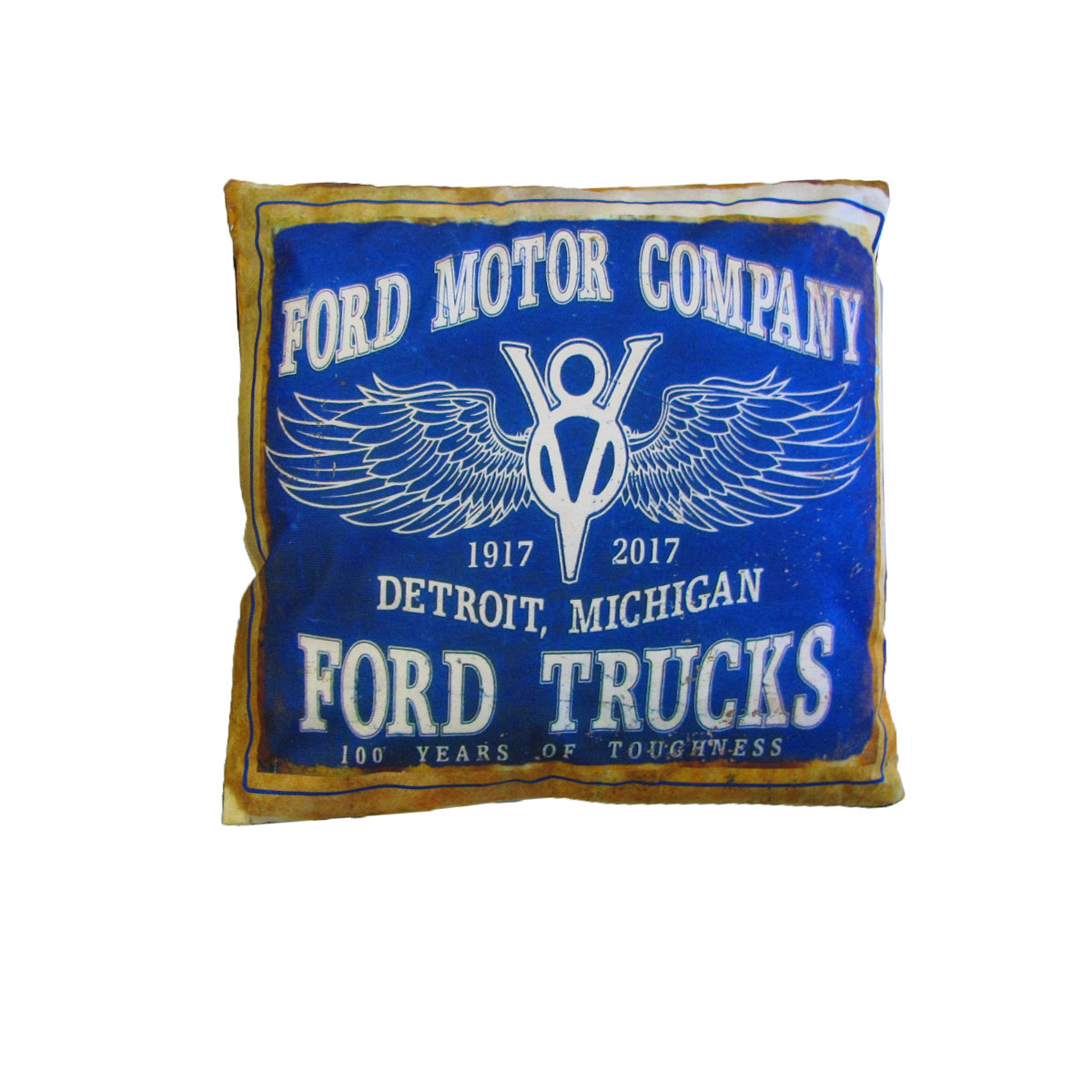 V442-JTC-CUSHION-FORDTRUCKS-BLUE-SQ-145775-00 Australian Mancave Retro Cushion Ford Trucks 40 x 40 cm - Image 1