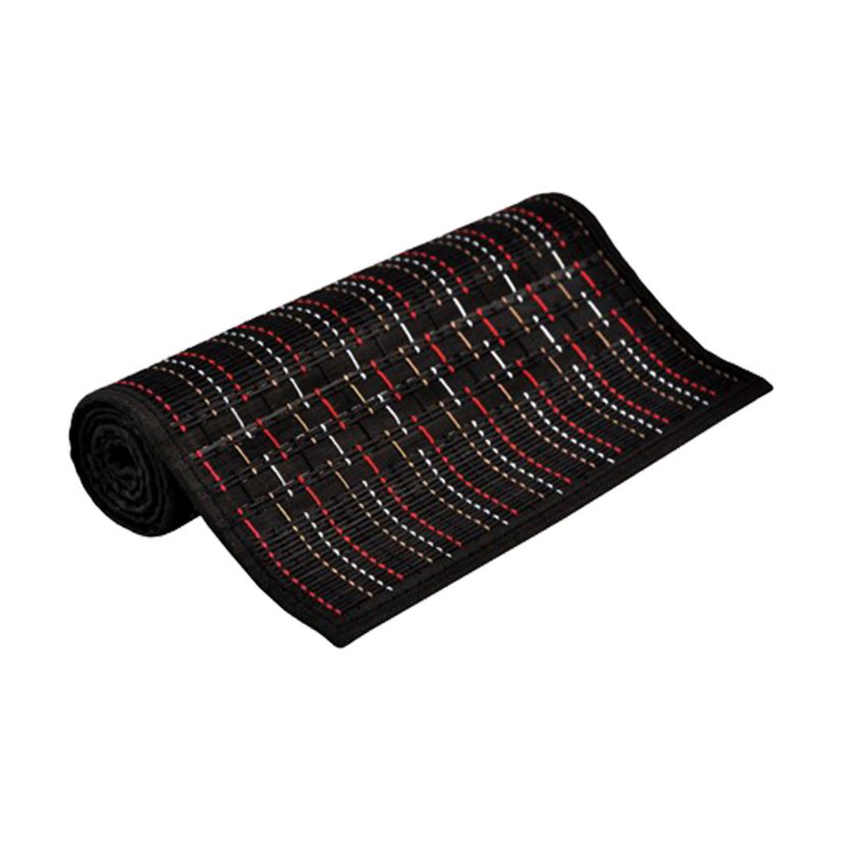 V442-JTC-TABLER-BAMBOOET2BL-BLACK-RE-145743-00 Multi Stitch Bamboo Table Runner 140 x 33cm Black - Image 1