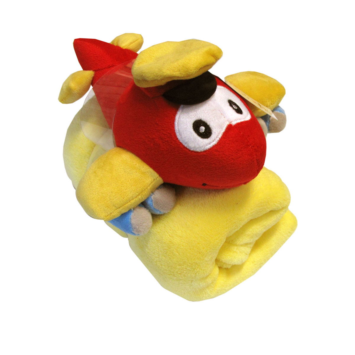 V442-JTC-THROW-BABYAEROPLANE-RED-SH-145752-00 Baby Red Blanket with Toy Aeroplane - Image 1