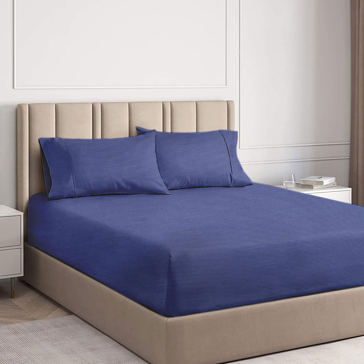 V442-KIT-FITTEDSS-2000COOLBAMBOO-ROYALBLUE-QS-202503241635-00 Ramesses Royal Blue 2000TC Cooling Bamboo Combo Set Queen - Image 1