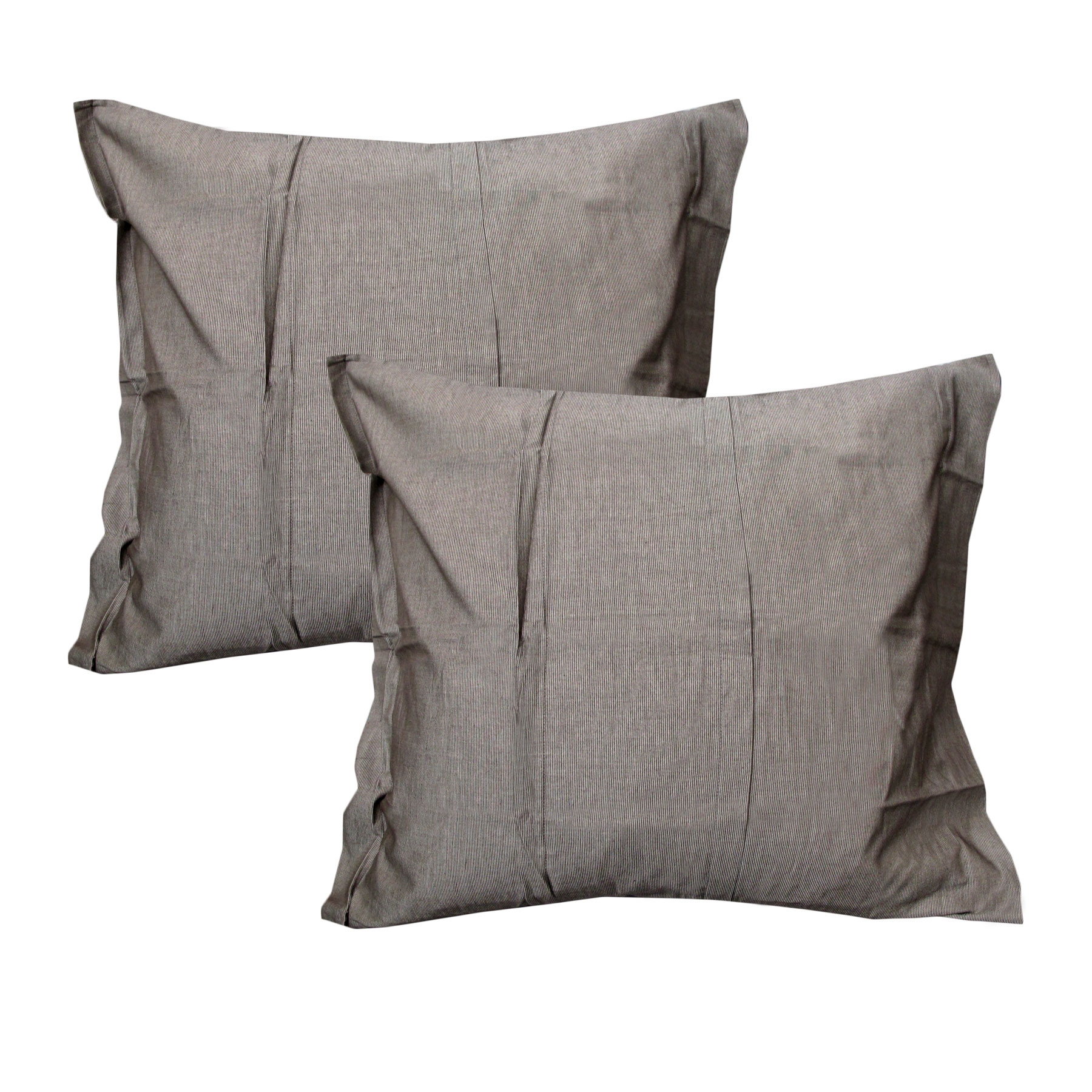 V442-KST-PILLOWC-PAIROFFLAXEN-GREY-EU-145722-00 Gainsborough Pair of Pure Cotton Flaxen European Pillowcases - Image 1