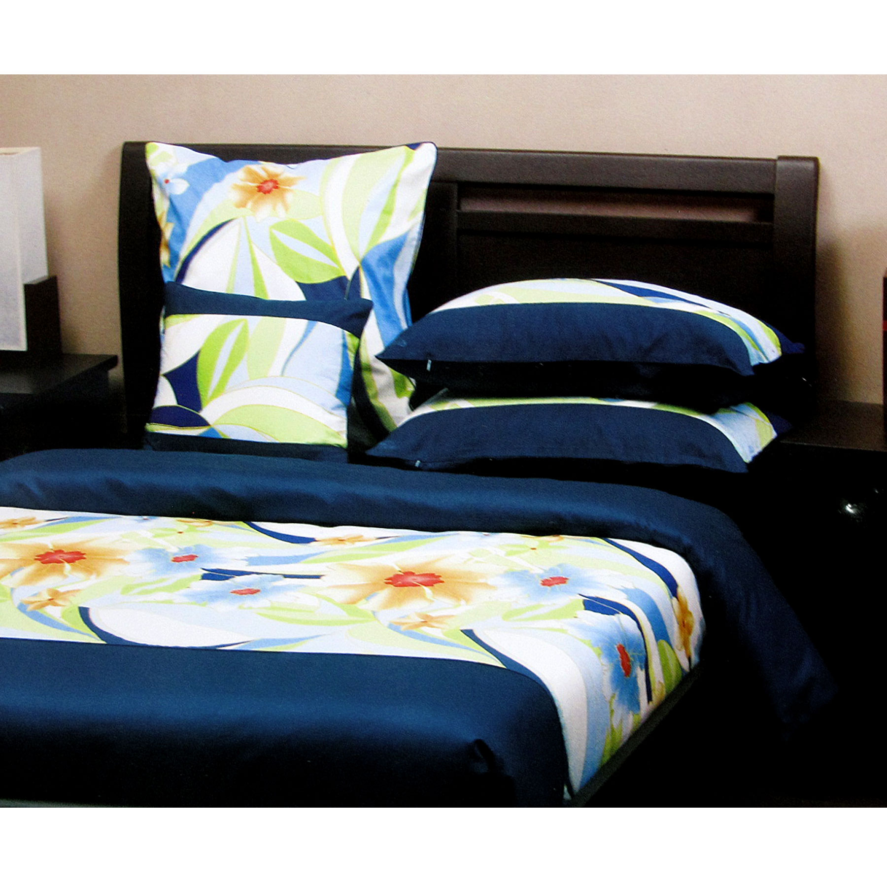 V442-ORS-QUILTCS-ILUKA-BLUE-KI-213250-00 Orient Sense Iluka Quilt Cover Set - King - Image 1