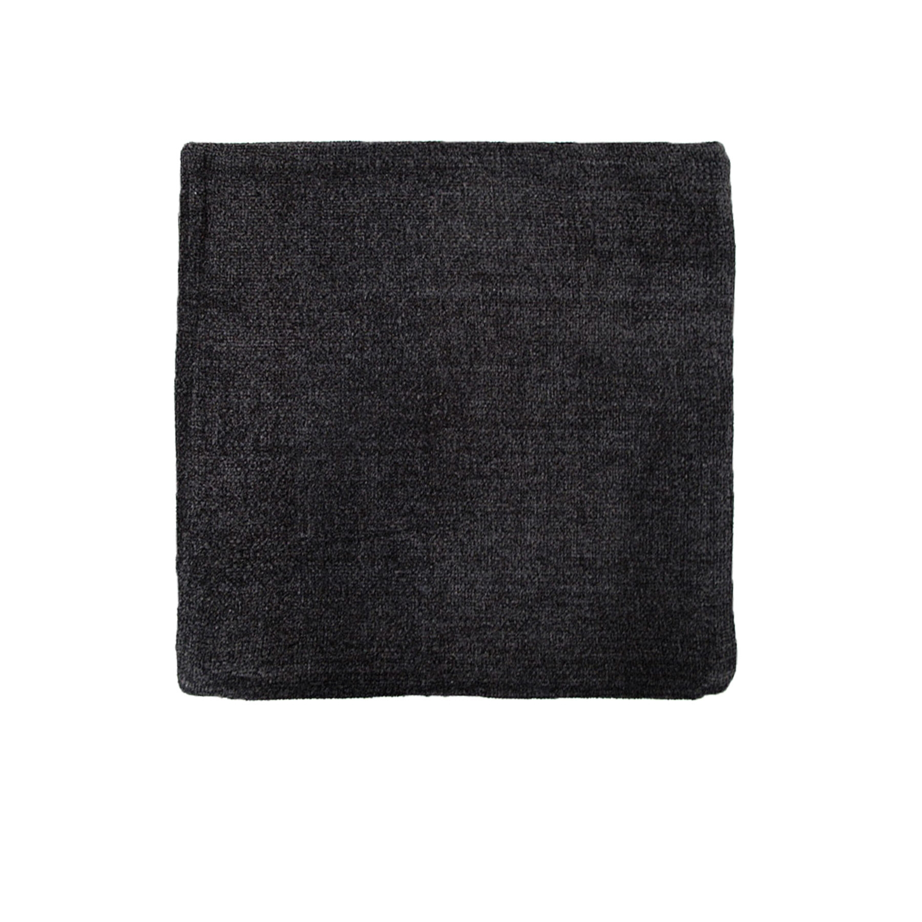 V442-UNA-CUSHIONC-OXFORDCHENILLE-BLACK-SQ-204833-00 Impressions Australia Oxford Chenille Cushion Cover - Black - Image 1