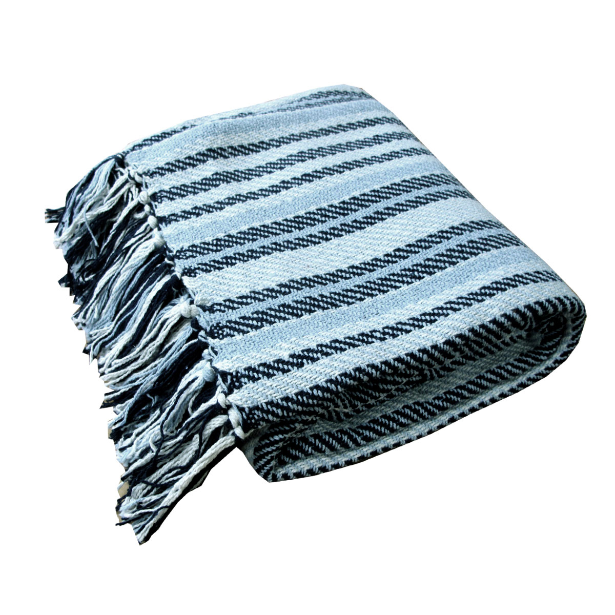 V442-UNA-THROW-STELLA-SKY-RE-209096-00 Stella 100% Cotton Knitted Throw Rug Sky Multi - Image 1
