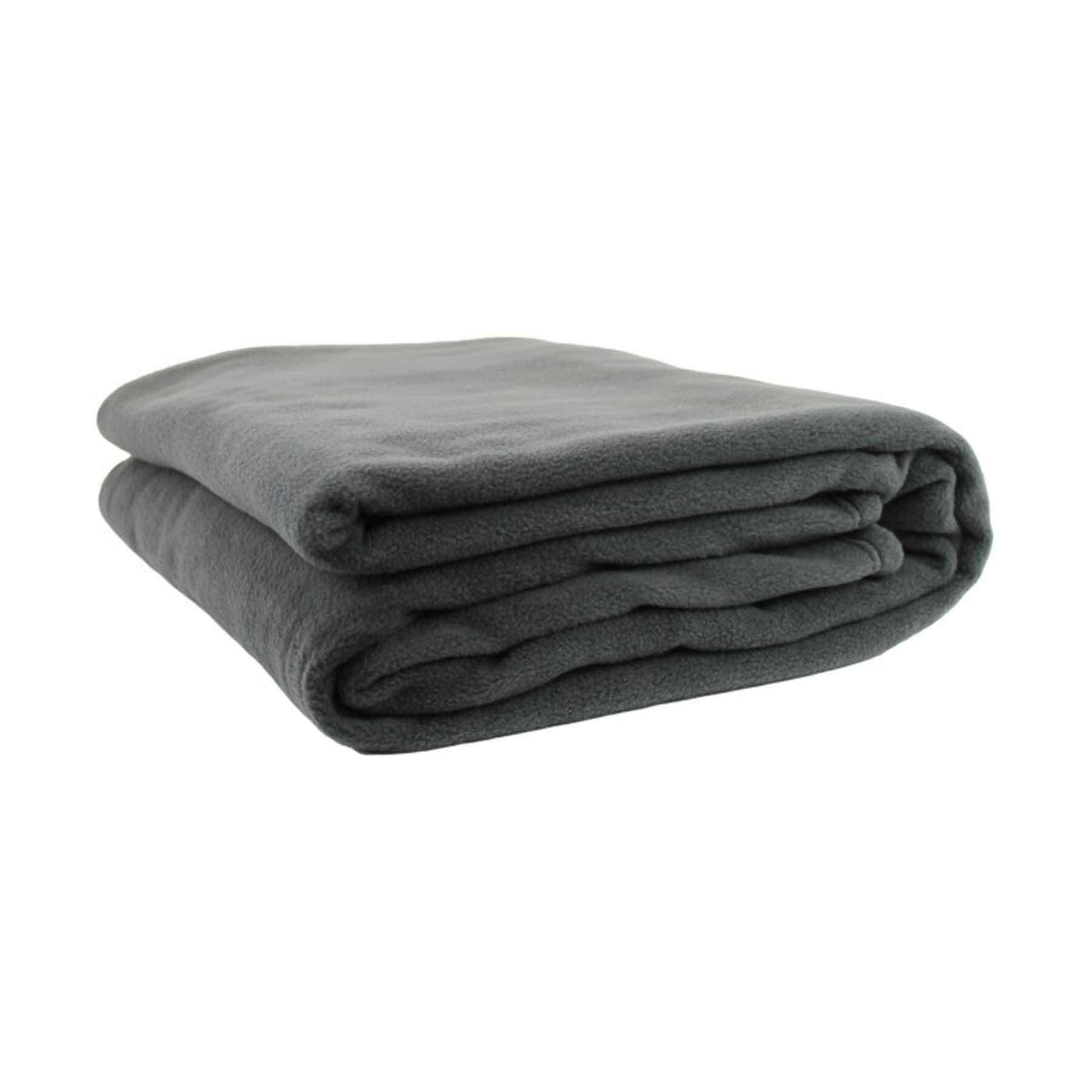 V442-WAM-BLANKET-POLARFLEECE-CHARCOAL-KI-204897-00 Jason Polar Fleece Blanket Charcoal - King - Image 1