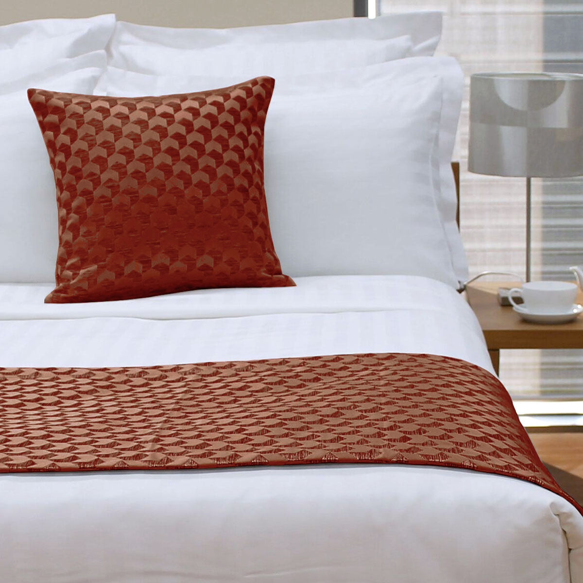V442-WAM-CUSHION-REGENCY-RUSSET-SQ-204875-00 Jason Regency Russet Square Cushion - Image 1