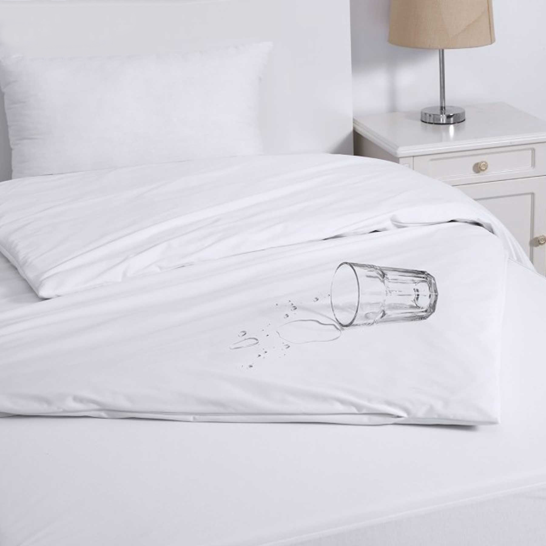 V442-WAM-MISC-EVAQUILTPROTECTOR-WHITE-KI-204694-00 Jason Eva Clean Waterproof Quilt Protectors with Zip - King - Image 1