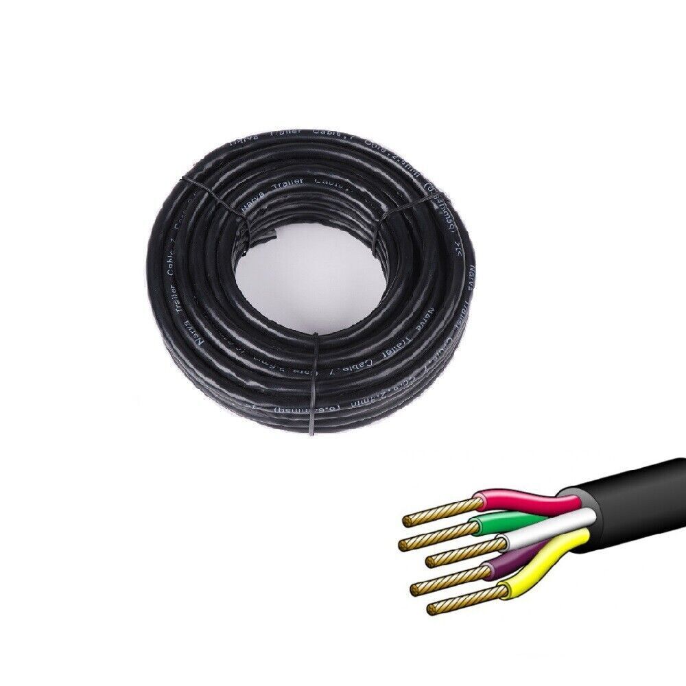 V465-26720-20M-191888-00 20M X 7 Core Wire Cable Trailer Cable Automotive Boat Caravan Truck Coil V90 PVC - Image 1