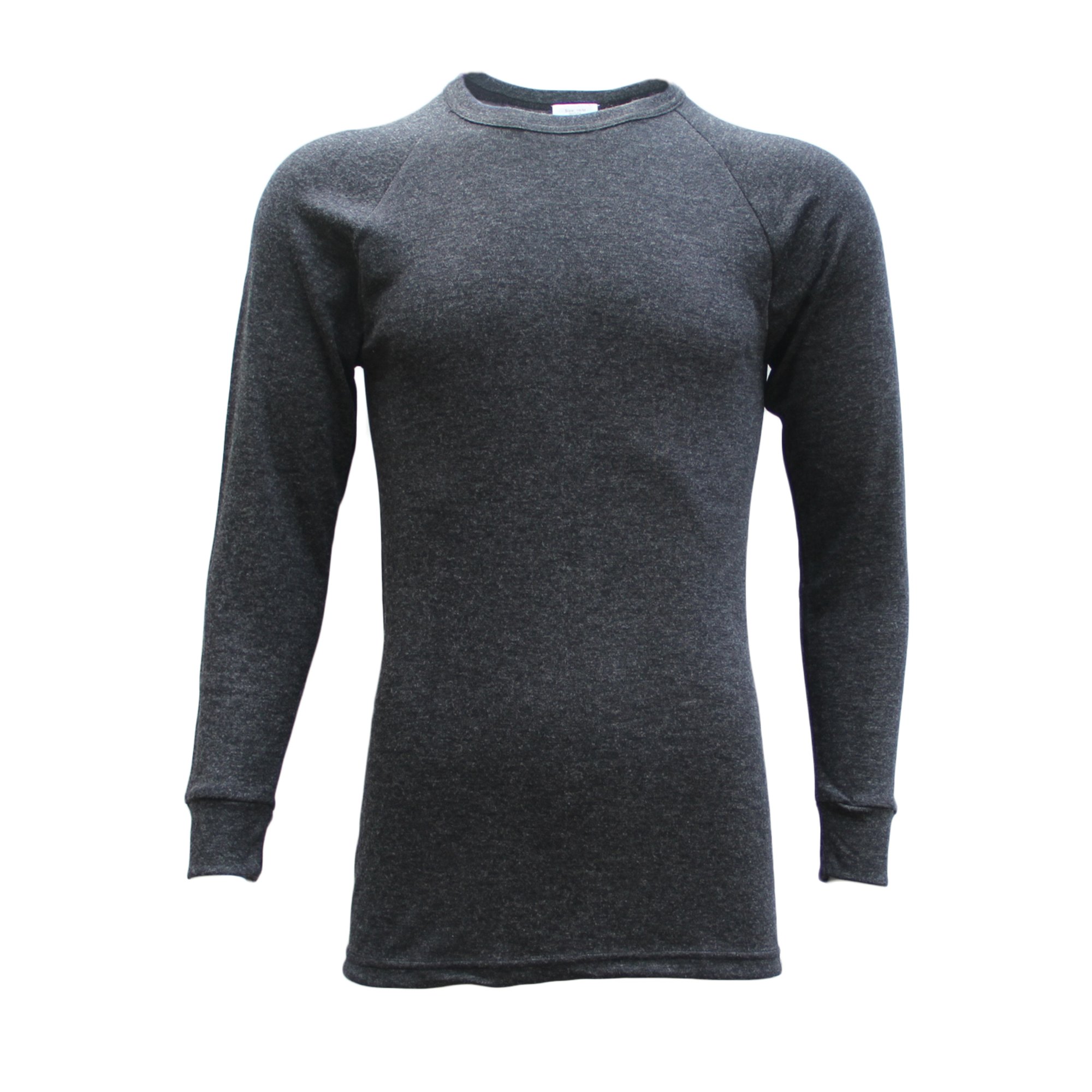 V474-215037-103982-00 Mens Merino Wool Top Pants Thermal Leggings Long Johns Underwear Pajamas, Men's Top - Black, L - Image 1