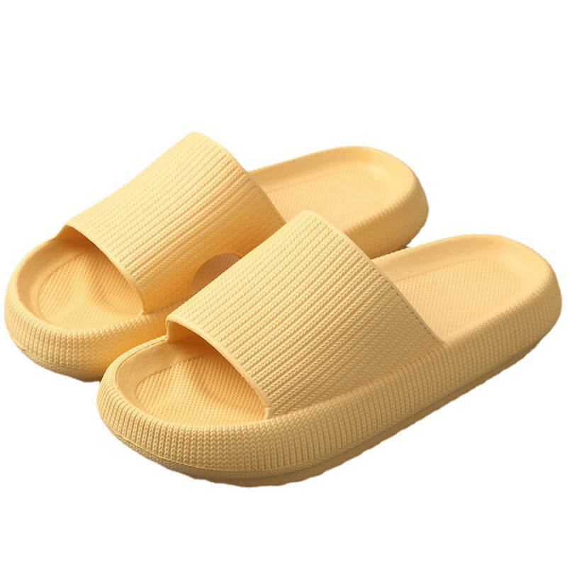V474-483987-103806-00 Pillow Slides Sandals Non-Slip Ultra Soft Slippers Cloud Shower EVA Home Shoes, Yellow, 38/39 - Image 1