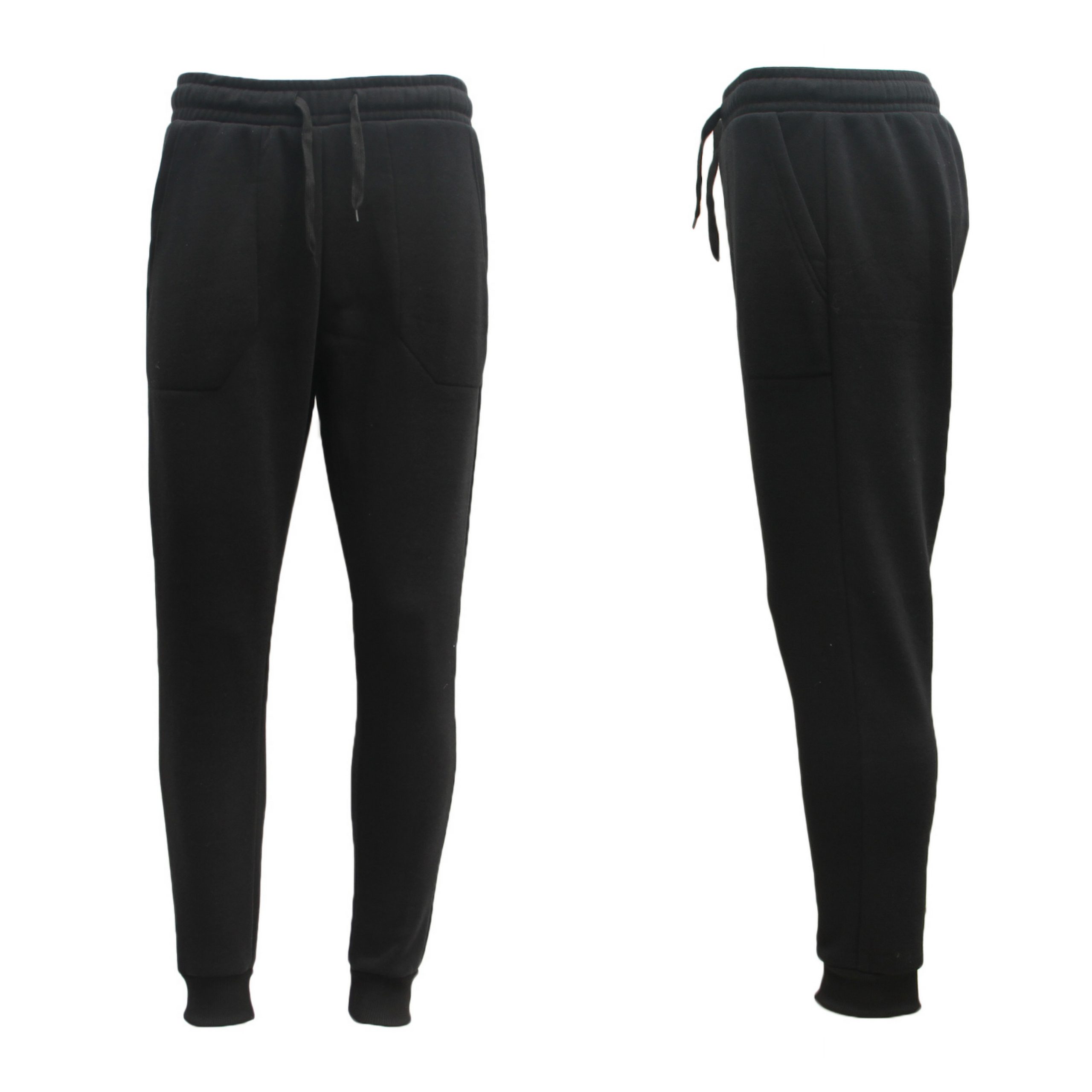 V474-584466-103927-00 Mens Unisex Fleece Lined Sweat Track Pants Suit Casual Trackies Slim Cuff XS-6XL, Black, 4XL - Image 1