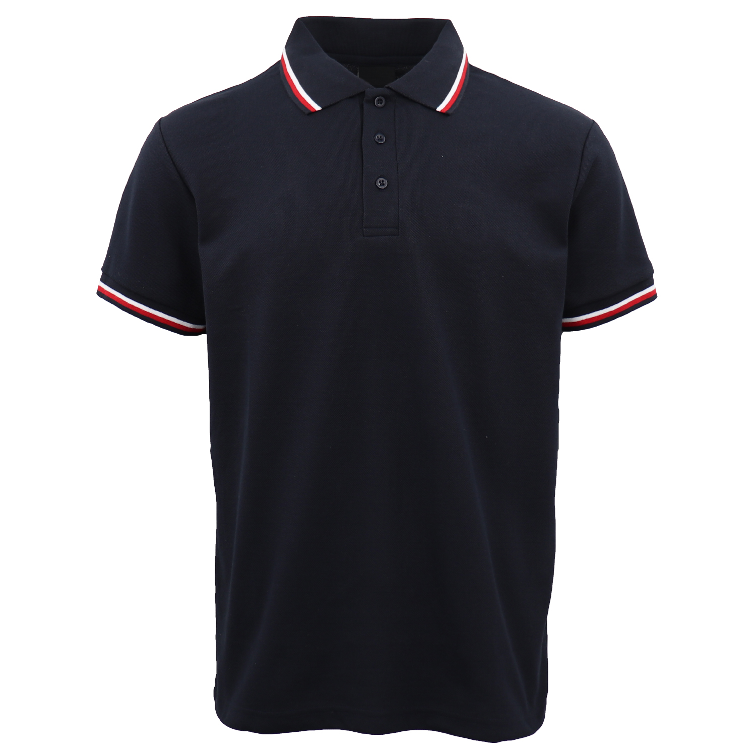 V474-633307-131428-00 Men's Unisex Polo Shirts Basic Plain Breathable Tops Cotton Cascual Sport Shorts, Navy, XL - Image 1