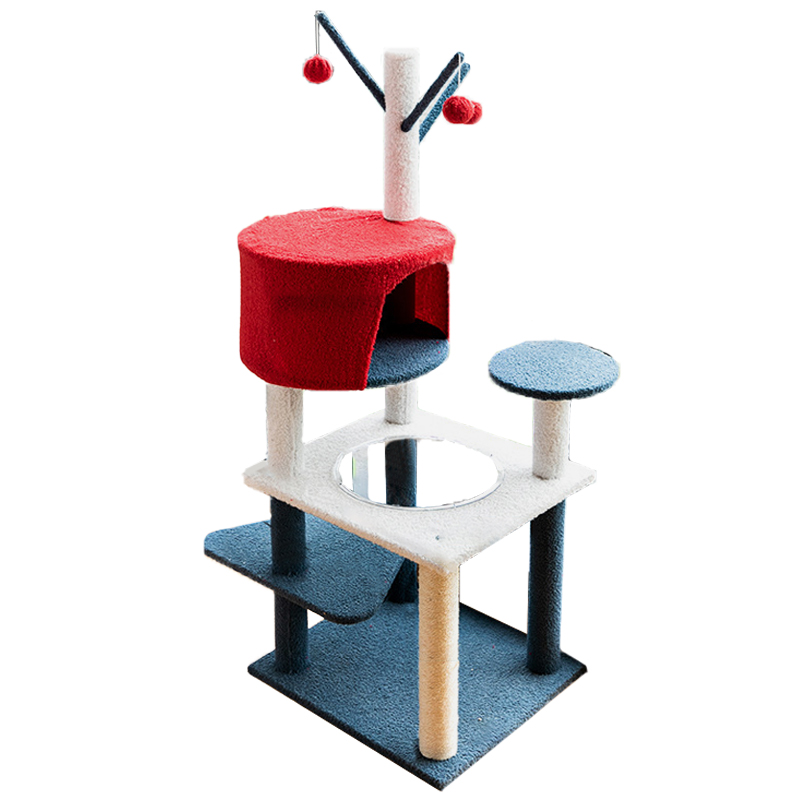 V488-PCFJ-89138-00 Pet Cat Tree Scratching Post House Furniture Toys - Image 1