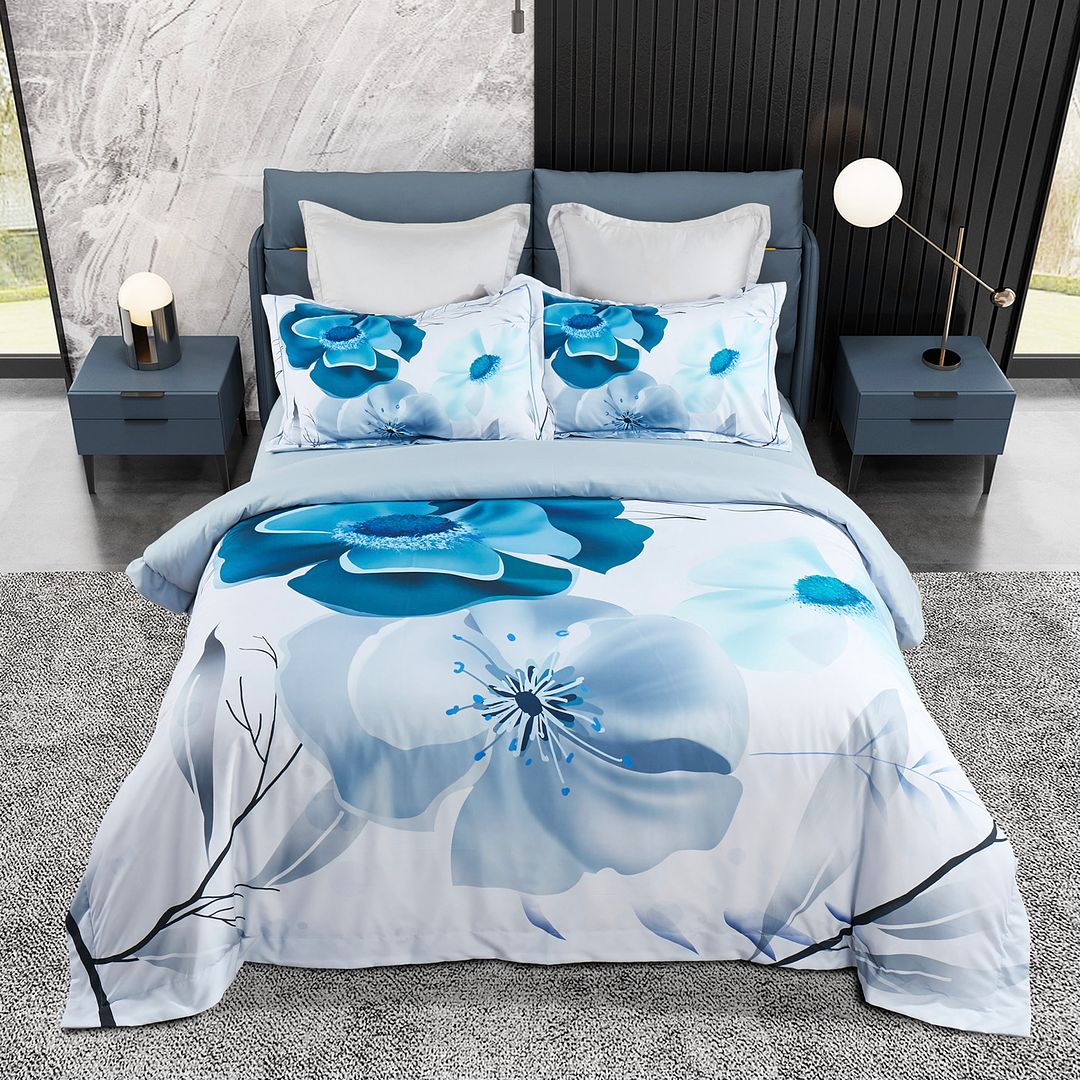 V493-SM-K-18-150815-00 Julieta Floral Quilt Cover Set - King Size - Image 1