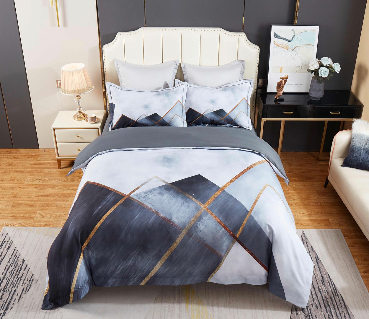 V493-SM-Q-11-150793-00 Dakuta Quilt Cover Set - Queen Size - Image 1