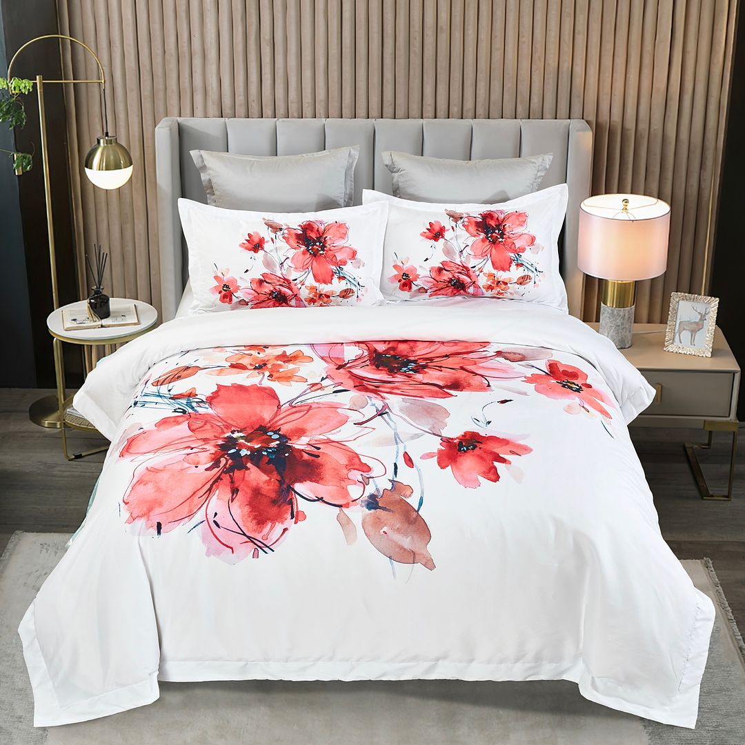 V493-SM-Q-19-150817-00 Lulani Floral Quilt Cover Set - Queen Size - Image 1
