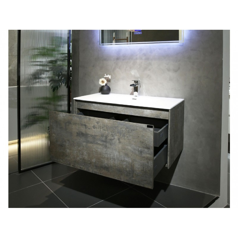 V503-PRD-750-MOPRD-EA-750-95652-00 Prado wall hung bathroom vanity 750mm Maple Oak - Image 1