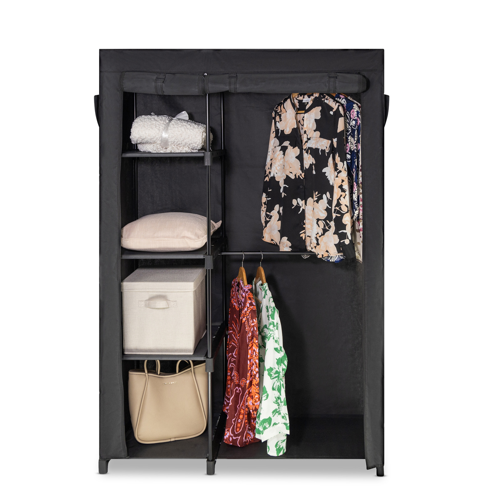 V510-MFR102-195514-00 Sorti Freestanding Portable Closet Metal Wardrobe Garment Rack Hanger - Image 1
