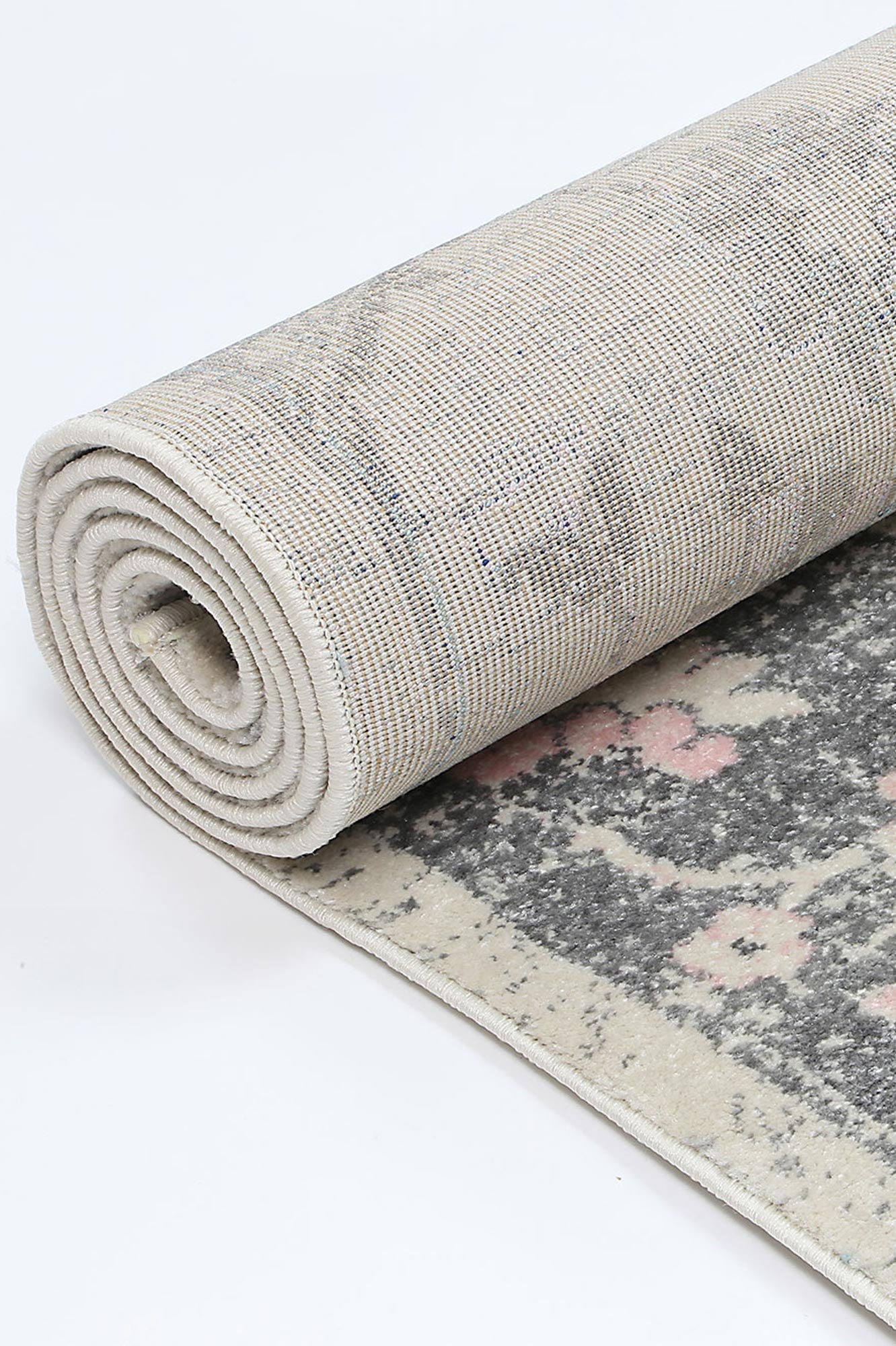 V516-DELI803DEL25-131708-00 delicate-madeleine-grey-ivory-rug 80x300 - Image 1