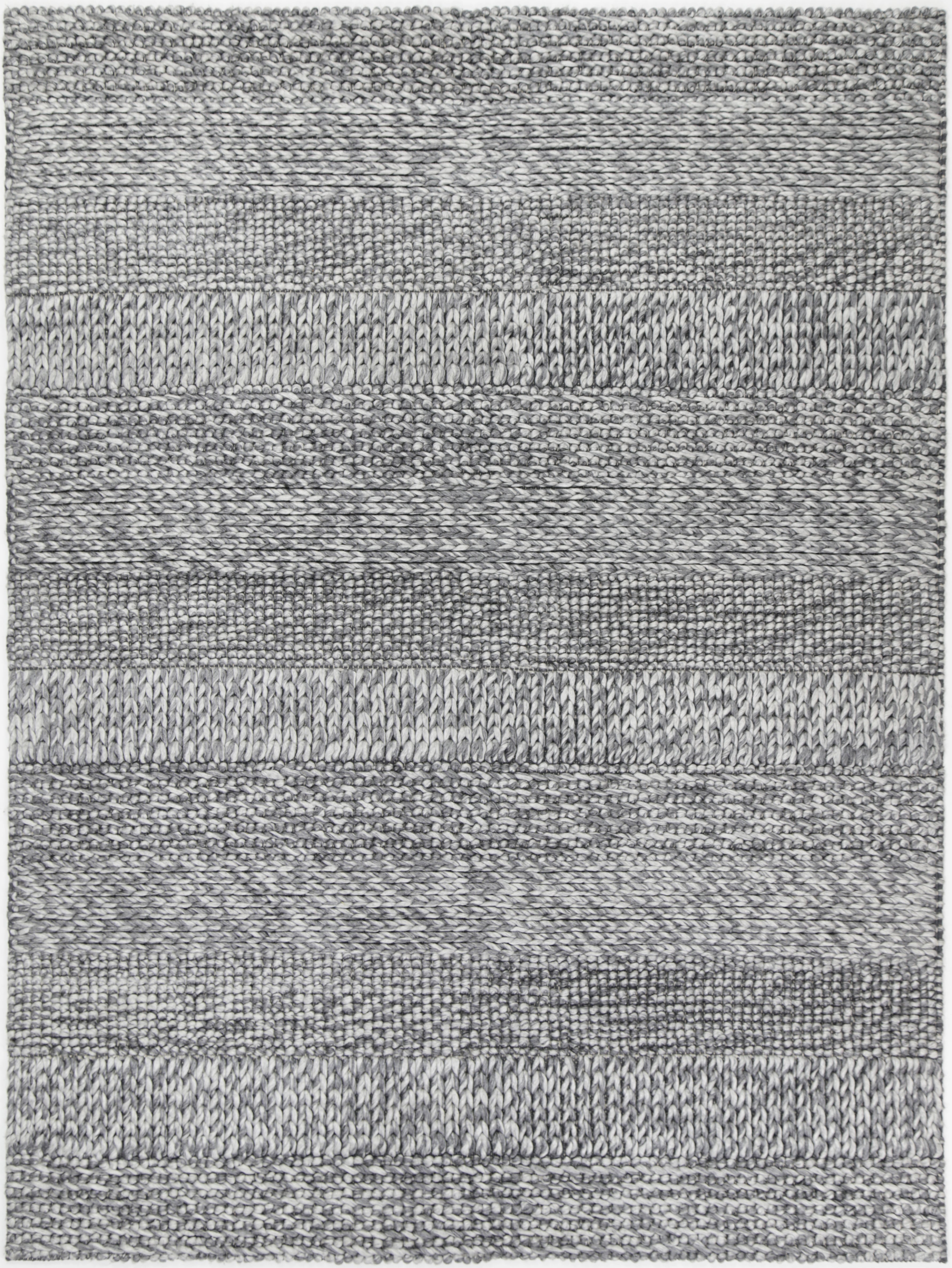 V516-HARL200GRACCHAR-140684-00 Harlow Grace Charcoal Wool Blend Rug 200x290 - Image 1