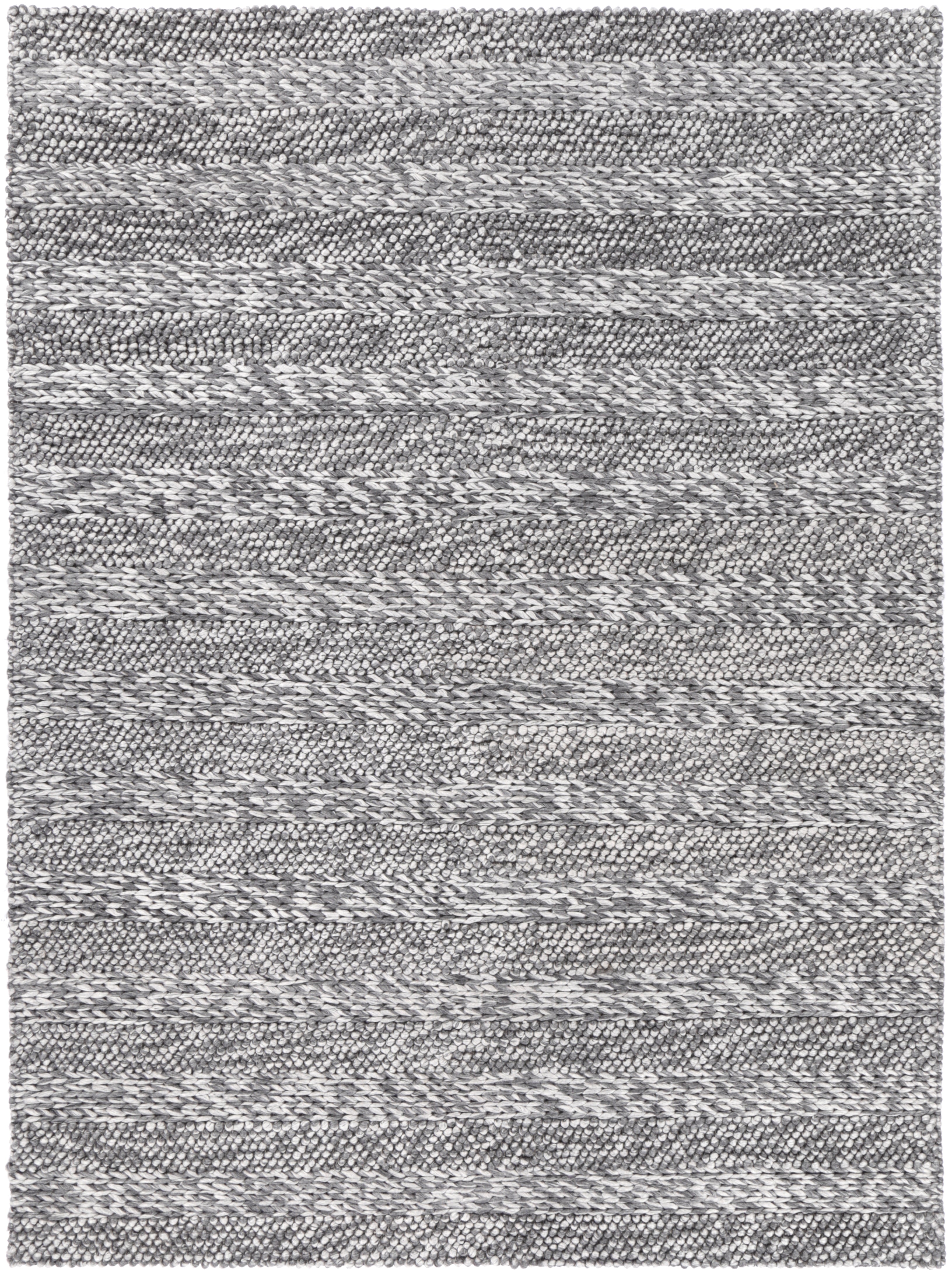 V516-HARL200RINGCHAR-140851-00 Harlow Ringlets Charcoal Wool Blend Rug 200x290 - Image 1