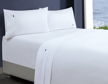 V517-CFS1000SPC-SW-94654-00 1000tc egyptian cotton 1 fitted sheet and 2 pillowcases single white - Image 1