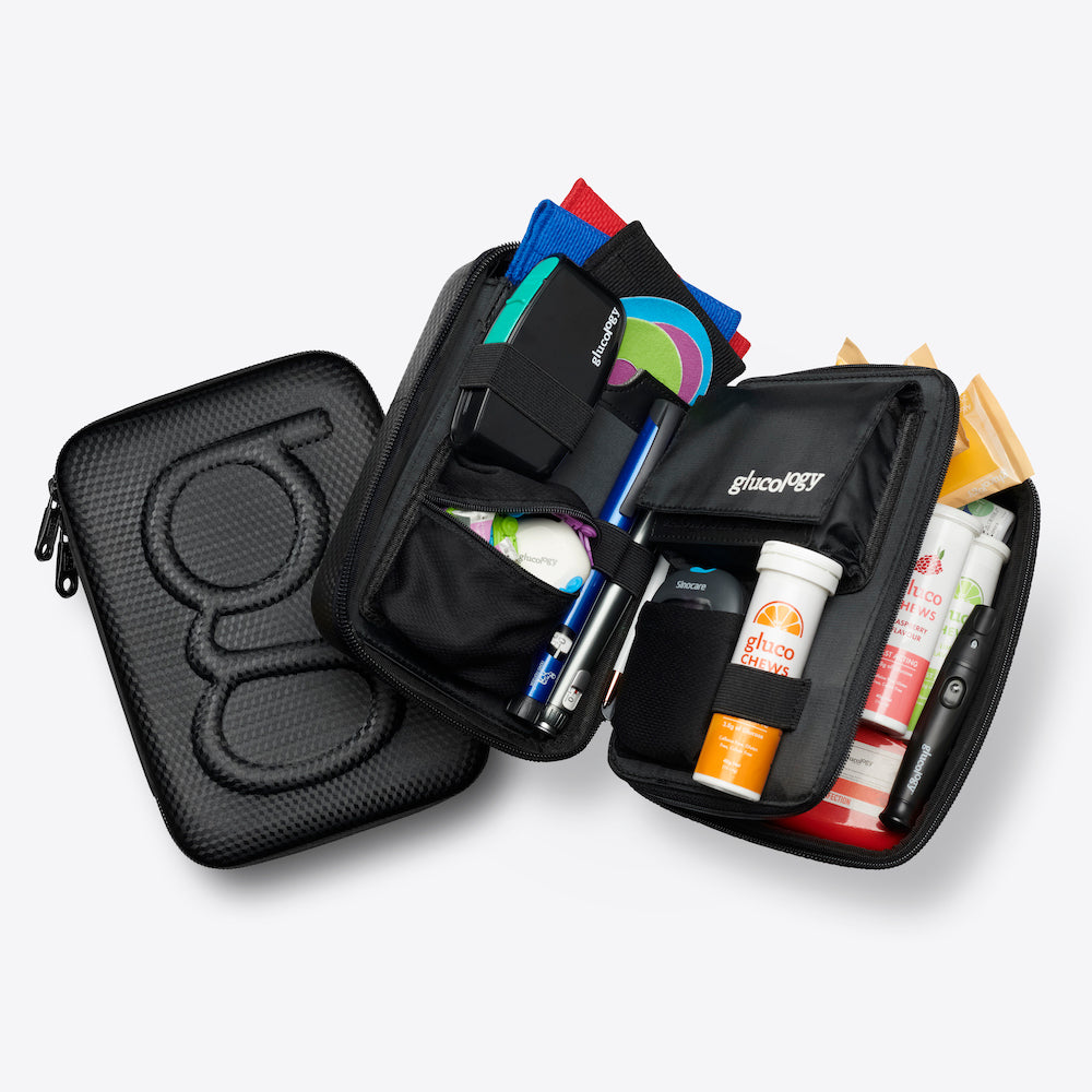 V536-CASE-BLACK-PLUS-144589-00 Glucology Diabetes Travel Cases | Textured Black, Plus - Image 1