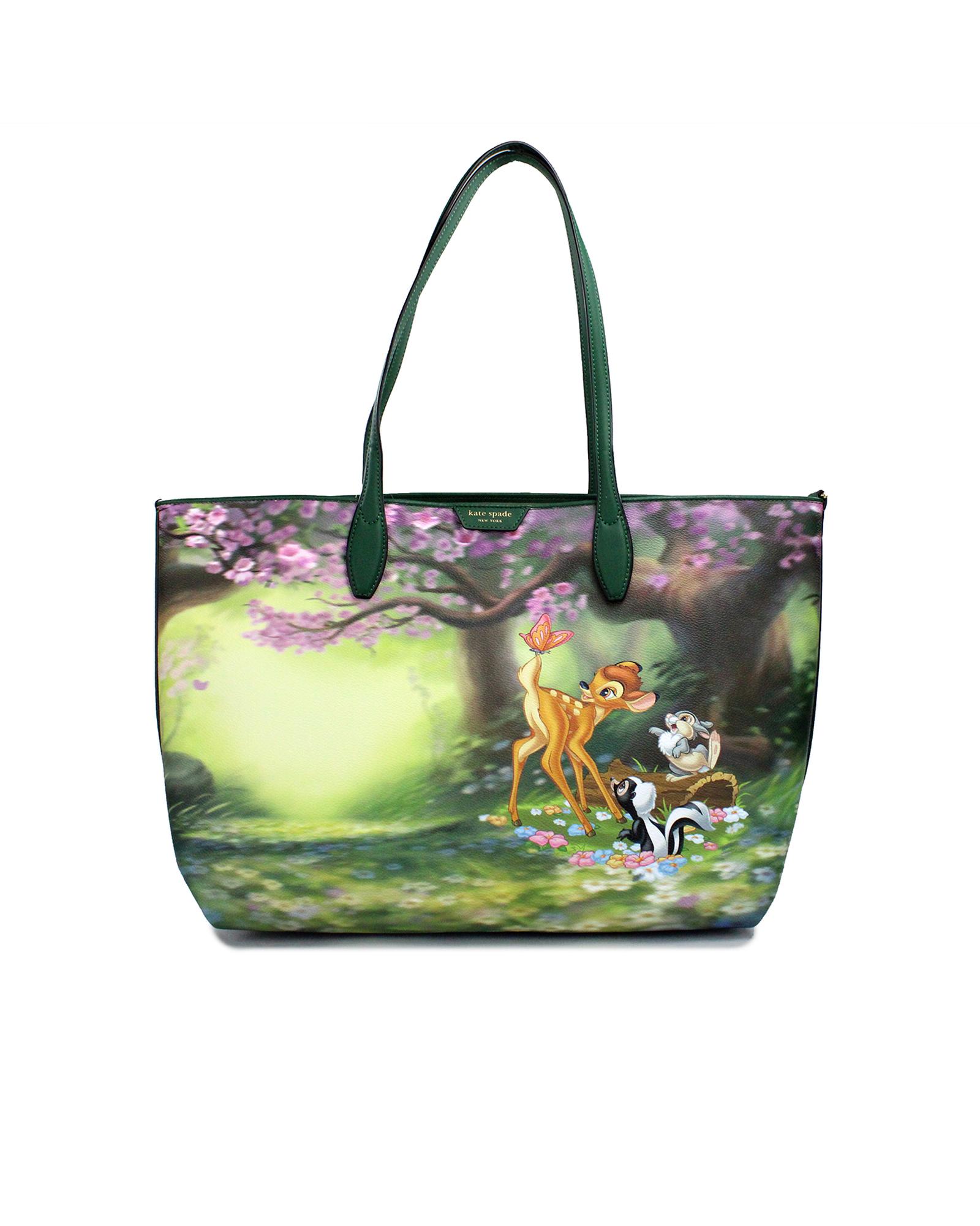 V539-59848-202506111607-00 Kate Spade Women's Disney Sutton Bambi Coated Canvas Shoulder Tote Handbag Purse - One Size - Image 1